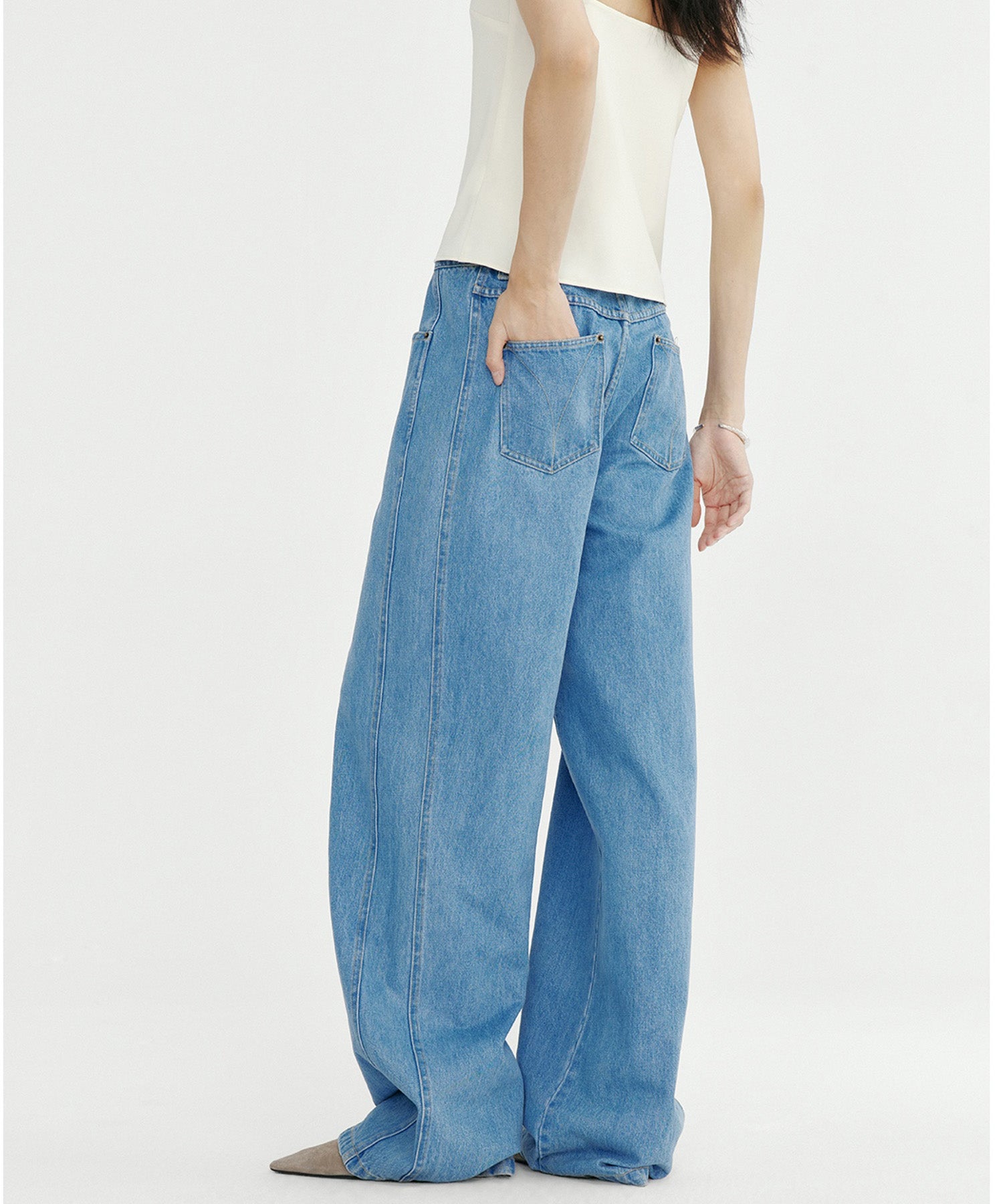 ヴィンテージワイドデニムパンツ