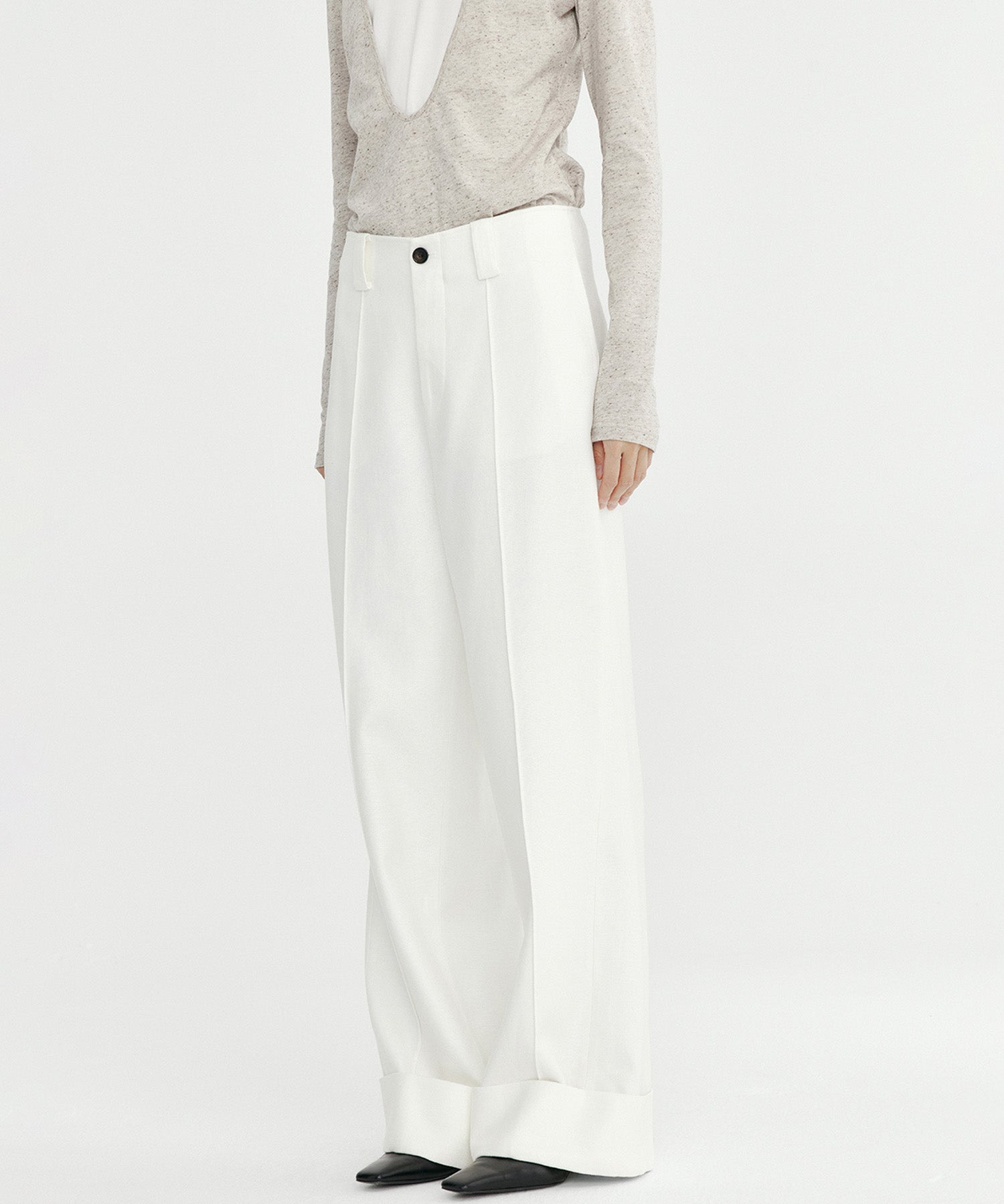 Wヘム バギーパンツ