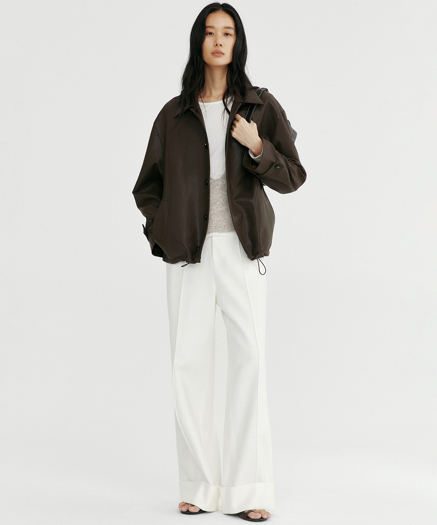 Wヘム バギーパンツ