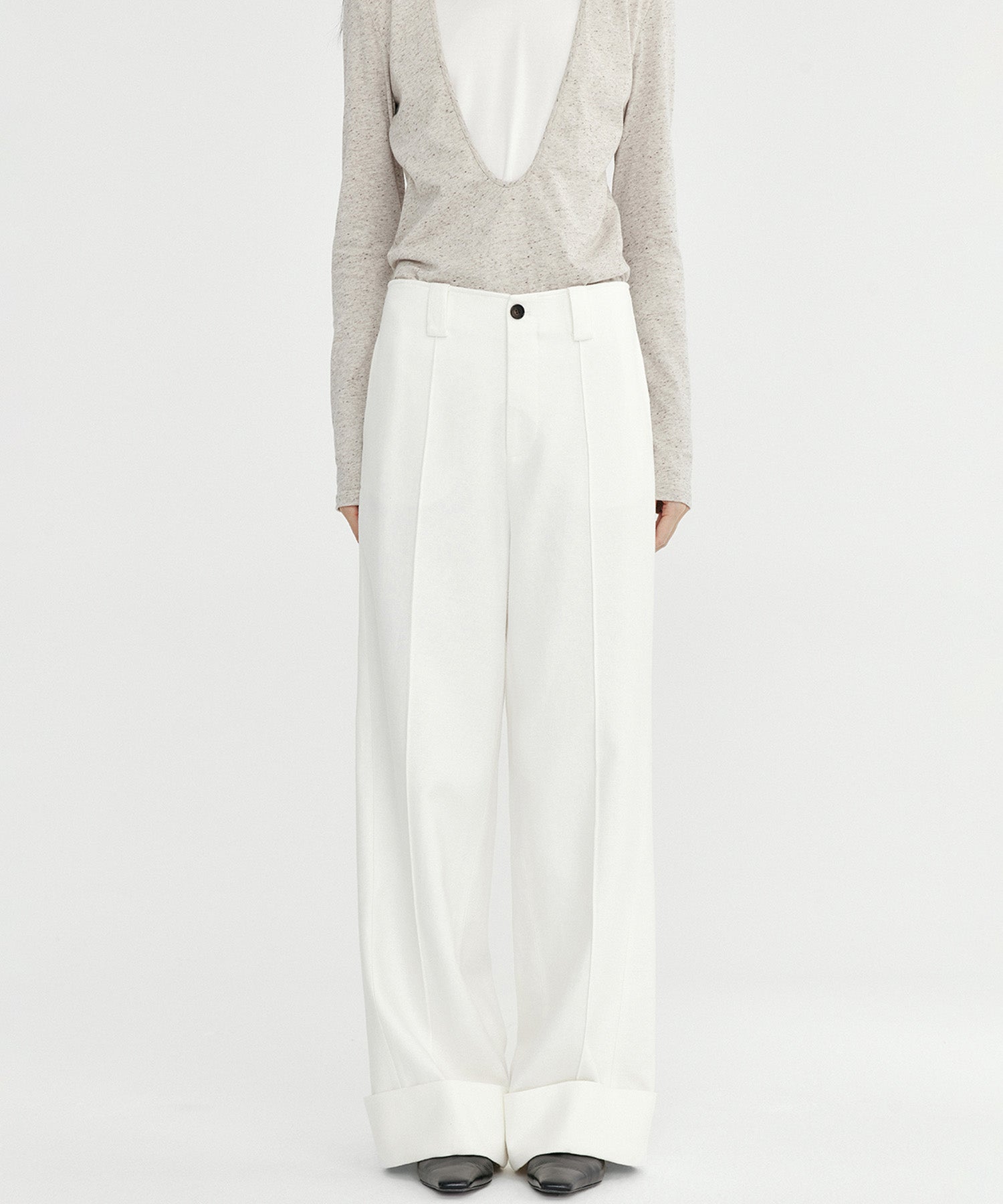 Wヘム バギーパンツ