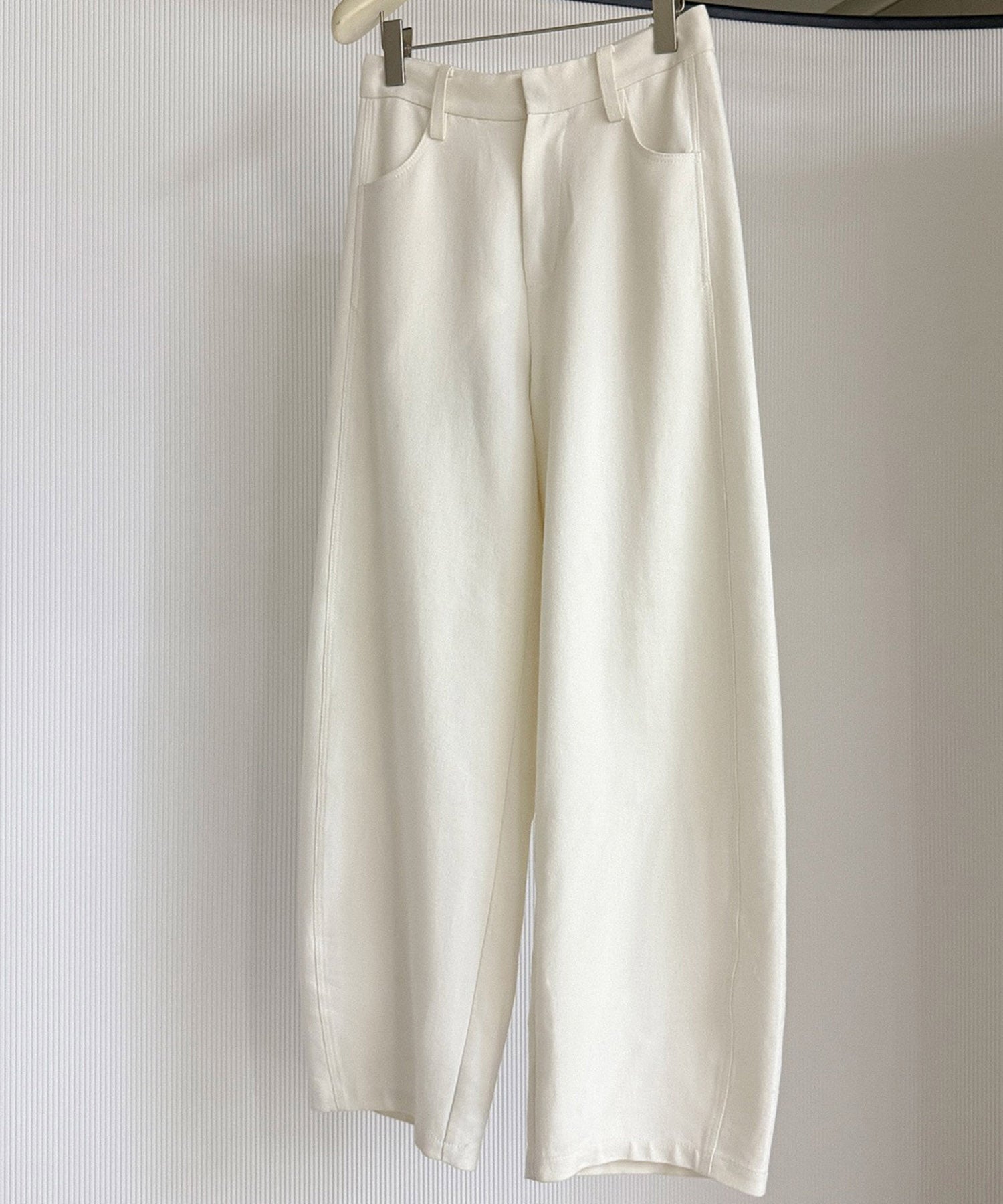 リネンブレンド バレルパンツ