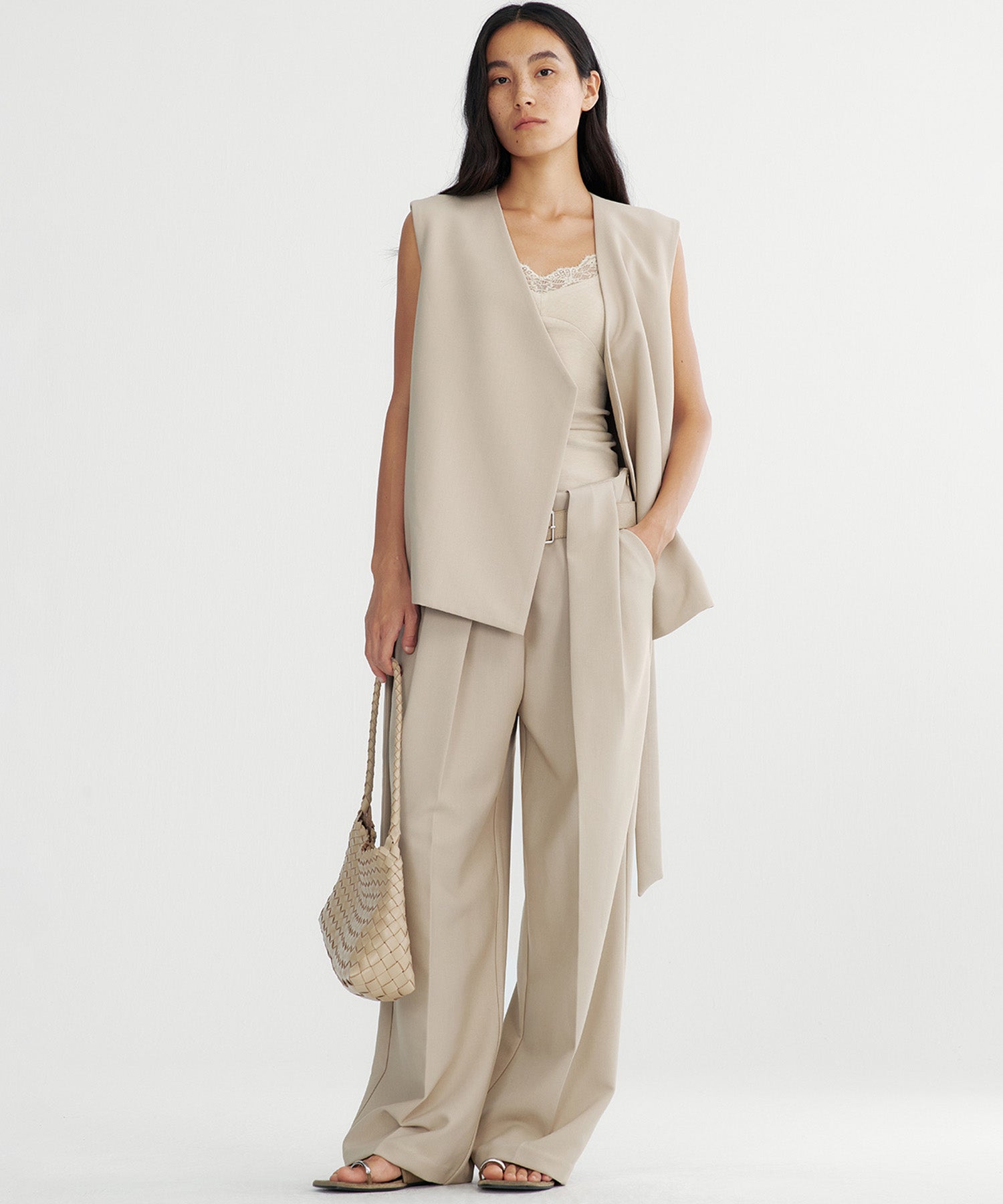 ダブルタック ワイドスラックス