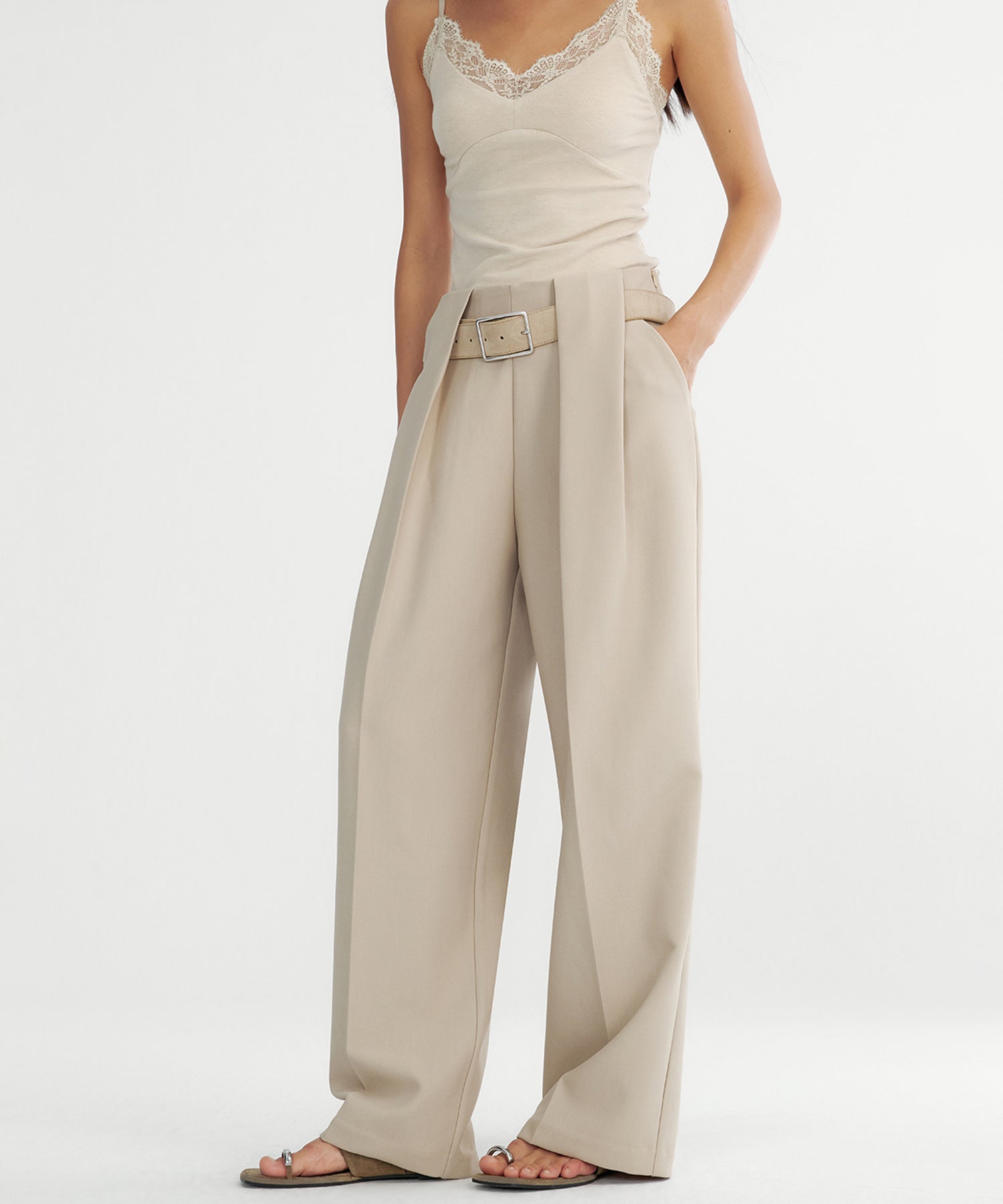 ダブルタック ワイドスラックス