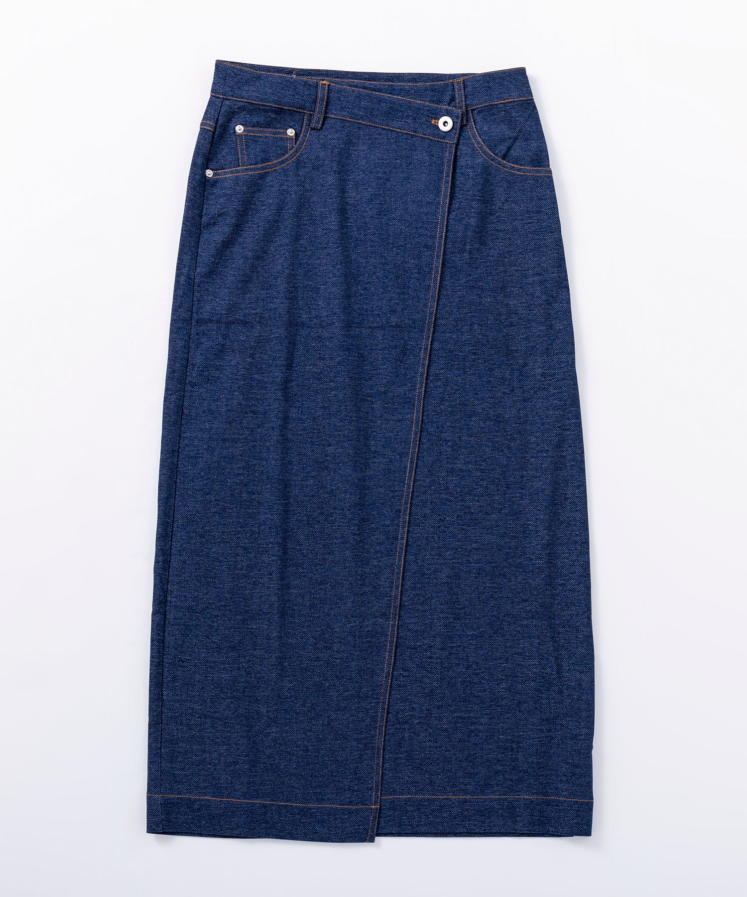 デニムライク ラップスカート