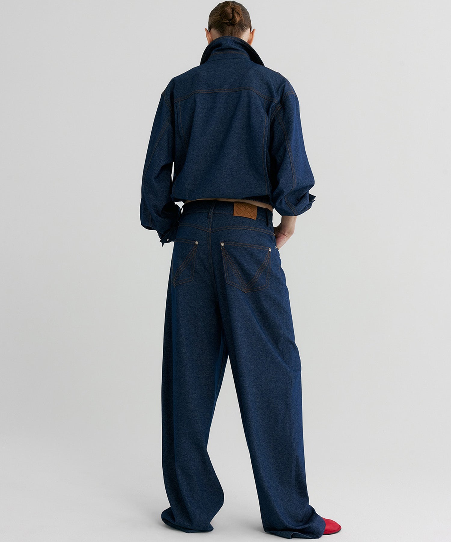 【12月上旬お届け予約商品】デニムライク ワイドパンツ