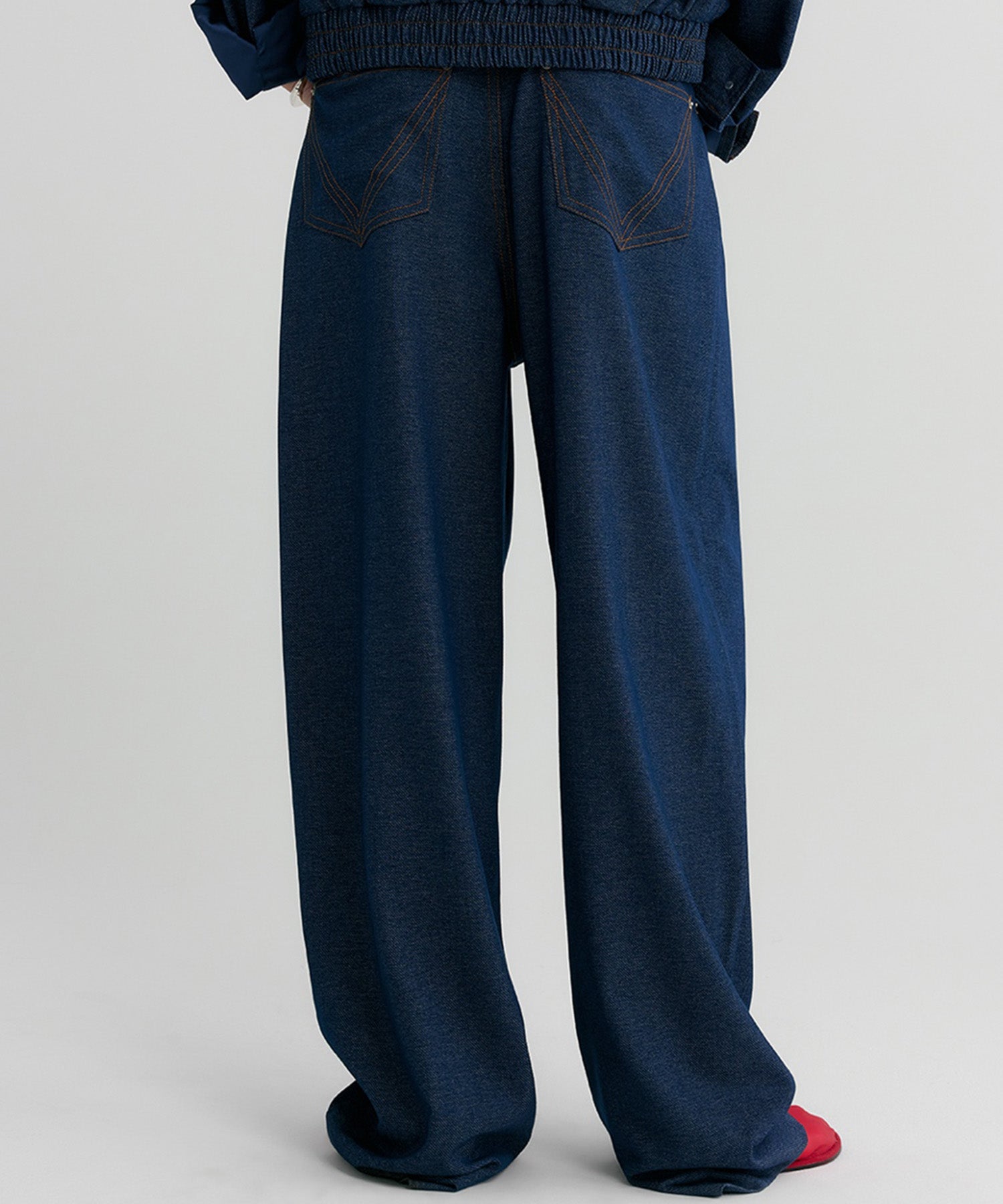 【12月上旬お届け予約商品】デニムライク ワイドパンツ