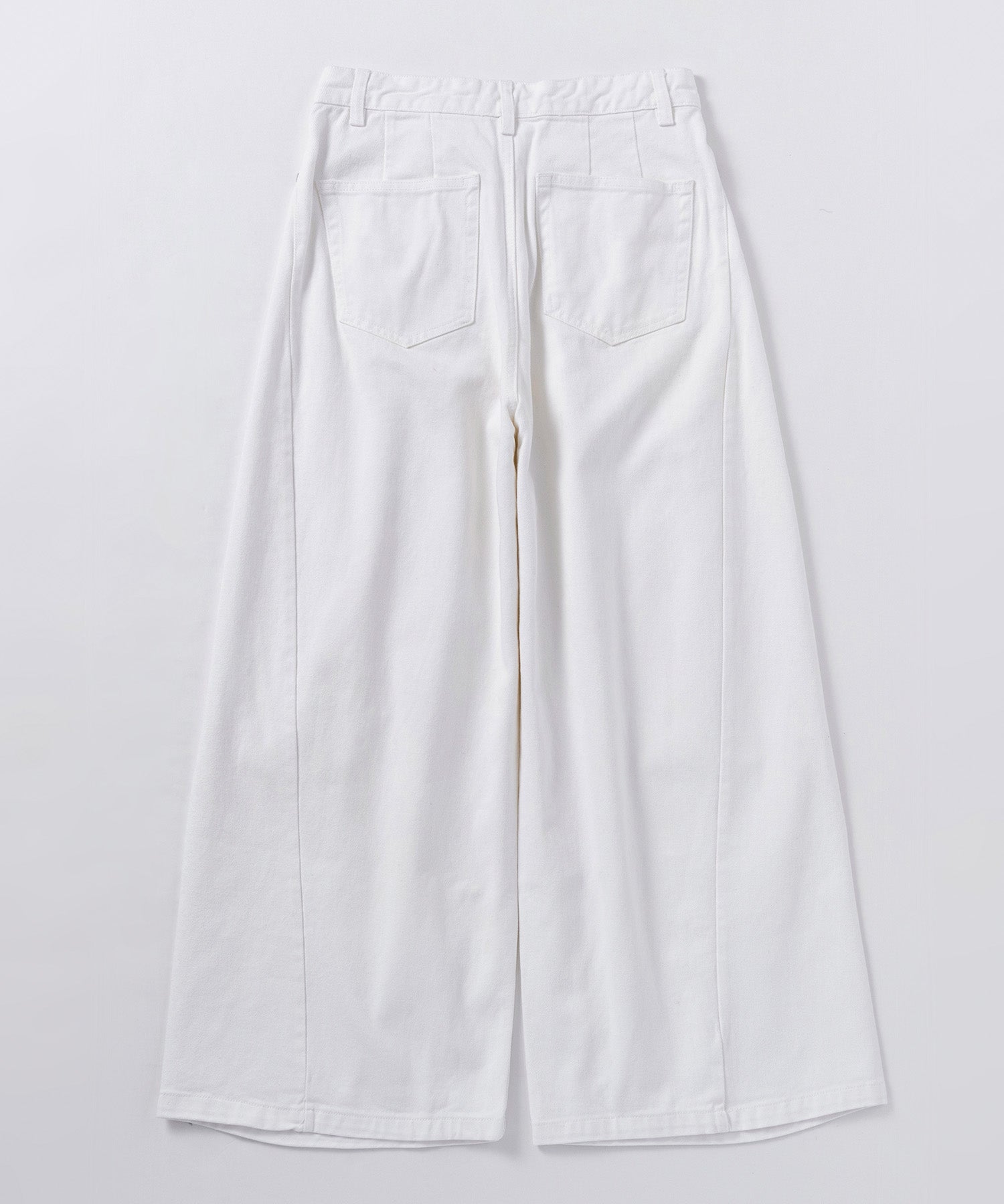 ホワイトデニム ワイドパンツ