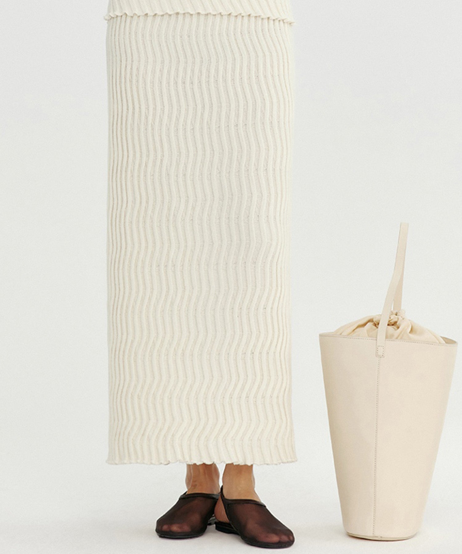 ウェービーニットスカート