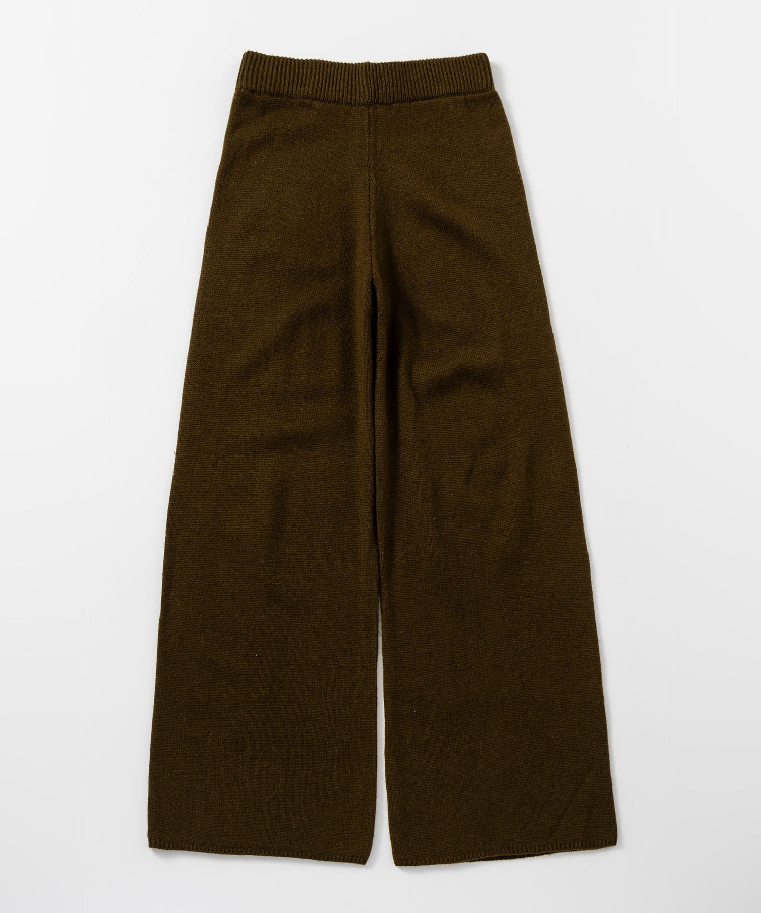 ウールブレンド ワイドニットパンツ