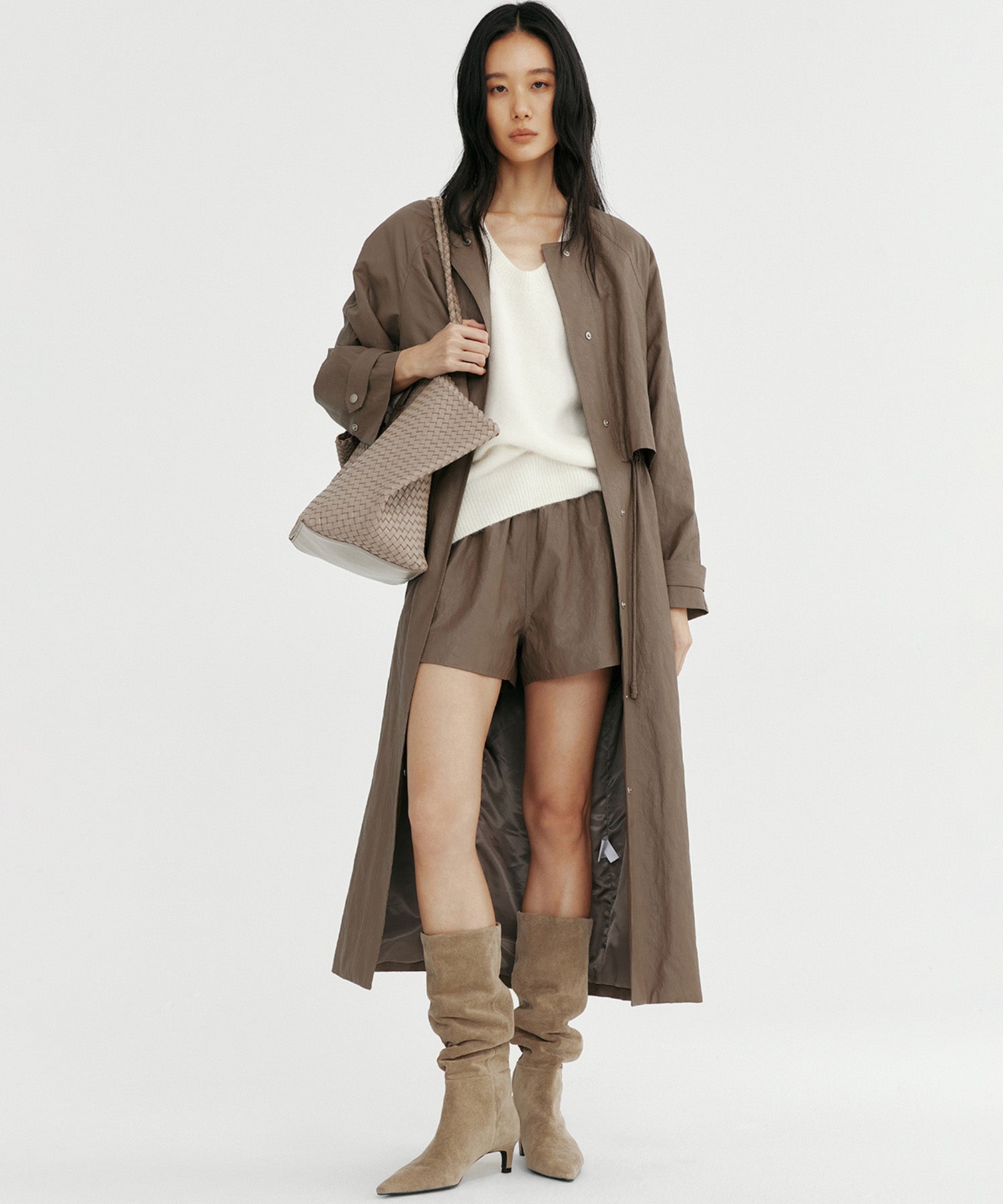 シンセティックレザー ショートパンツ