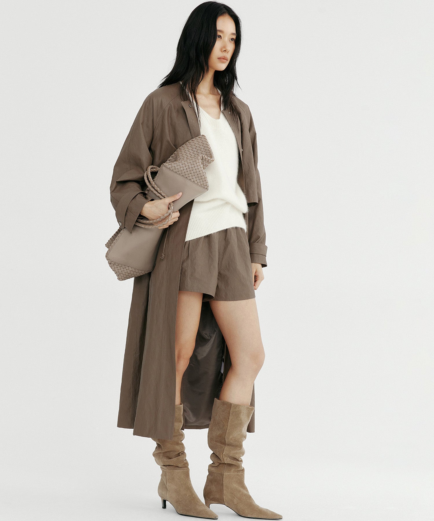 シンセティックレザー ショートパンツ