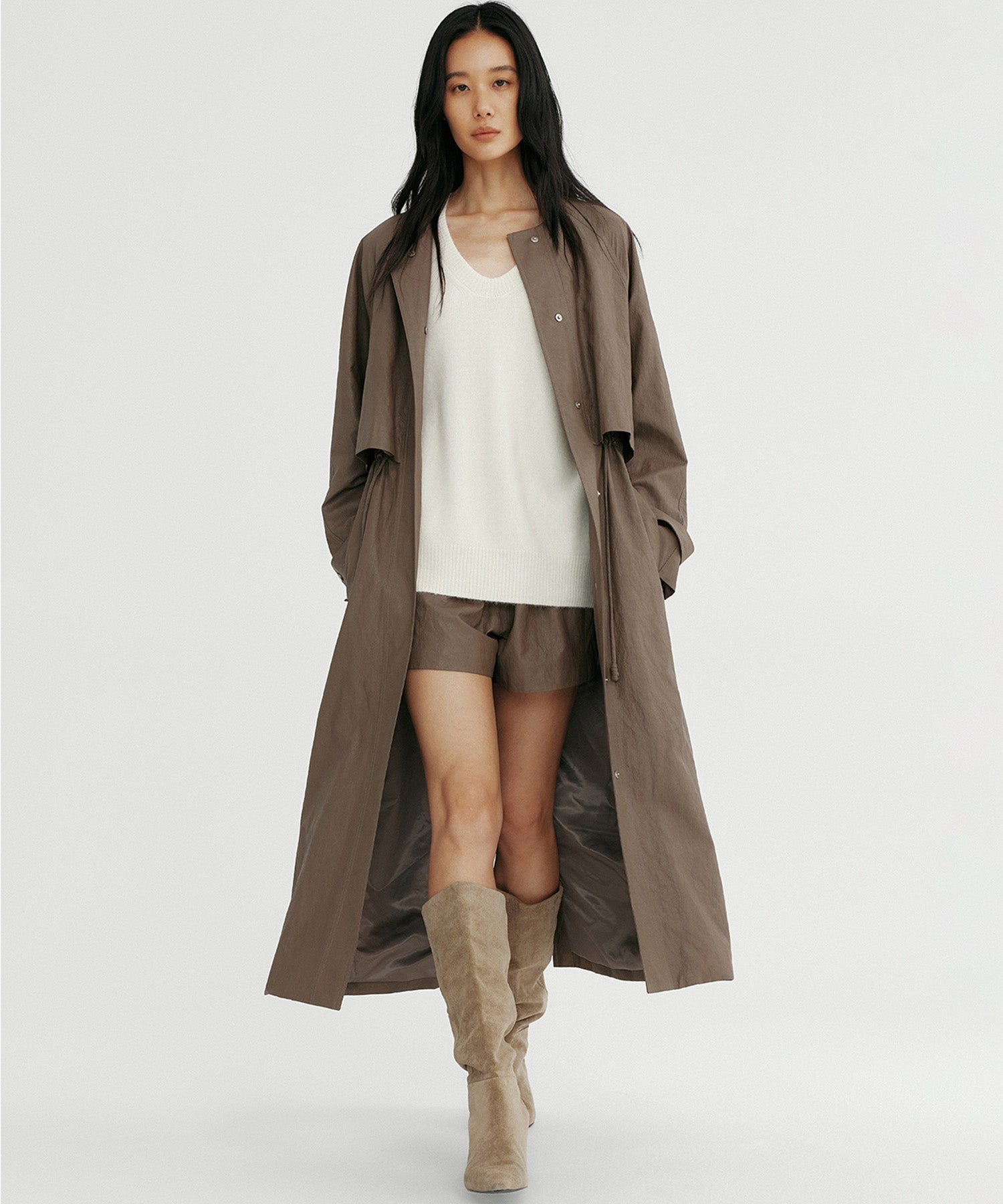 シンセティックレザー ショートパンツ