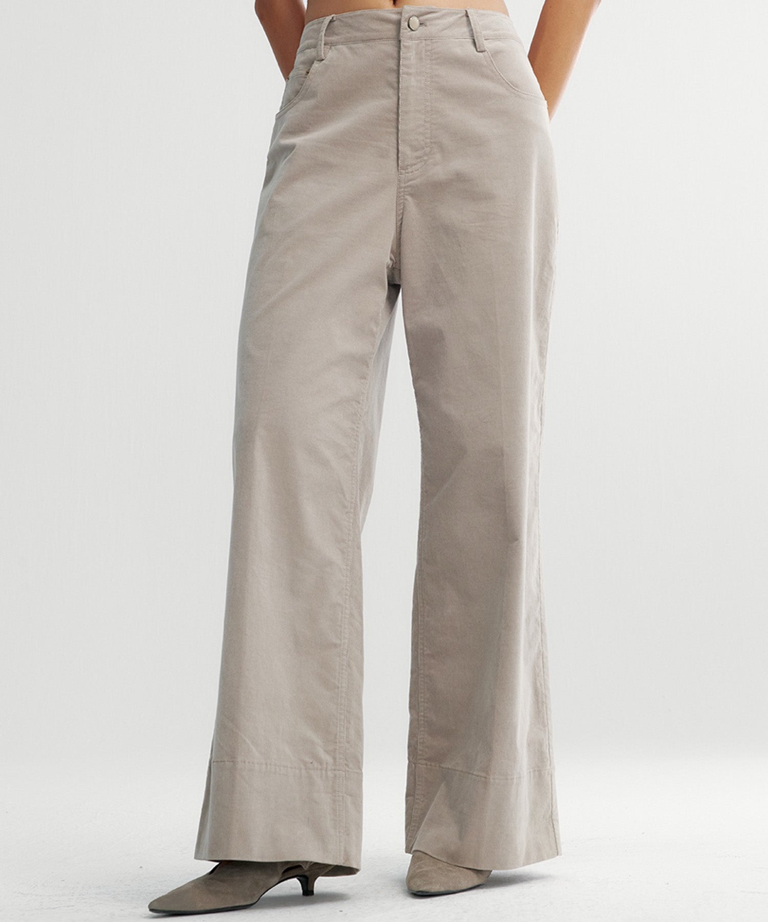 コーデュロイワイドパンツ