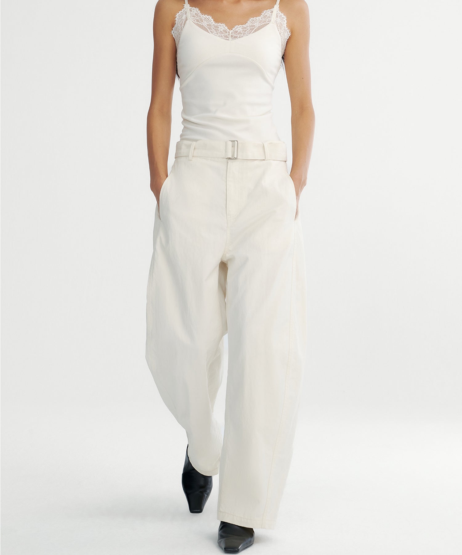 ハイウエストワイドパンツ