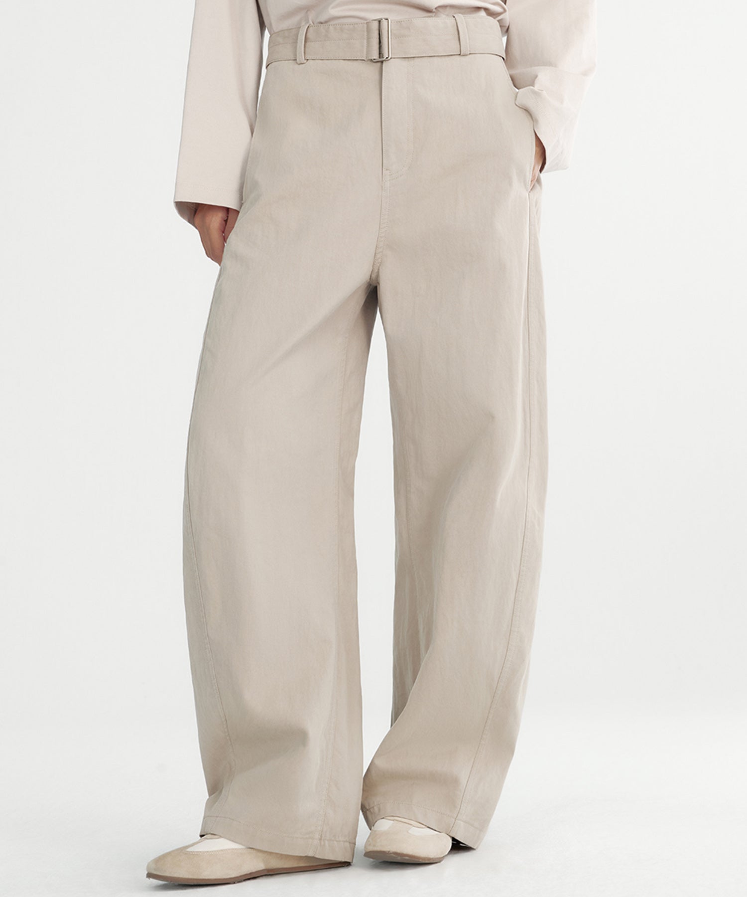 ハイウエストワイドパンツ