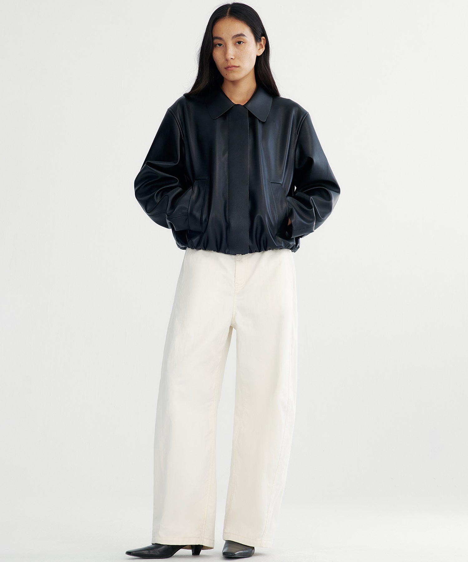 ハイウエストワイドパンツ