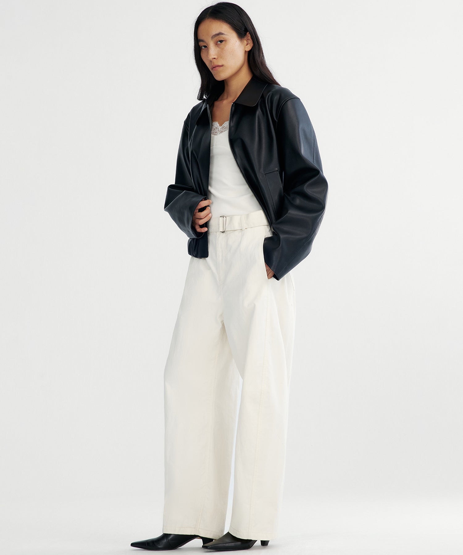 ハイウエストワイドパンツ