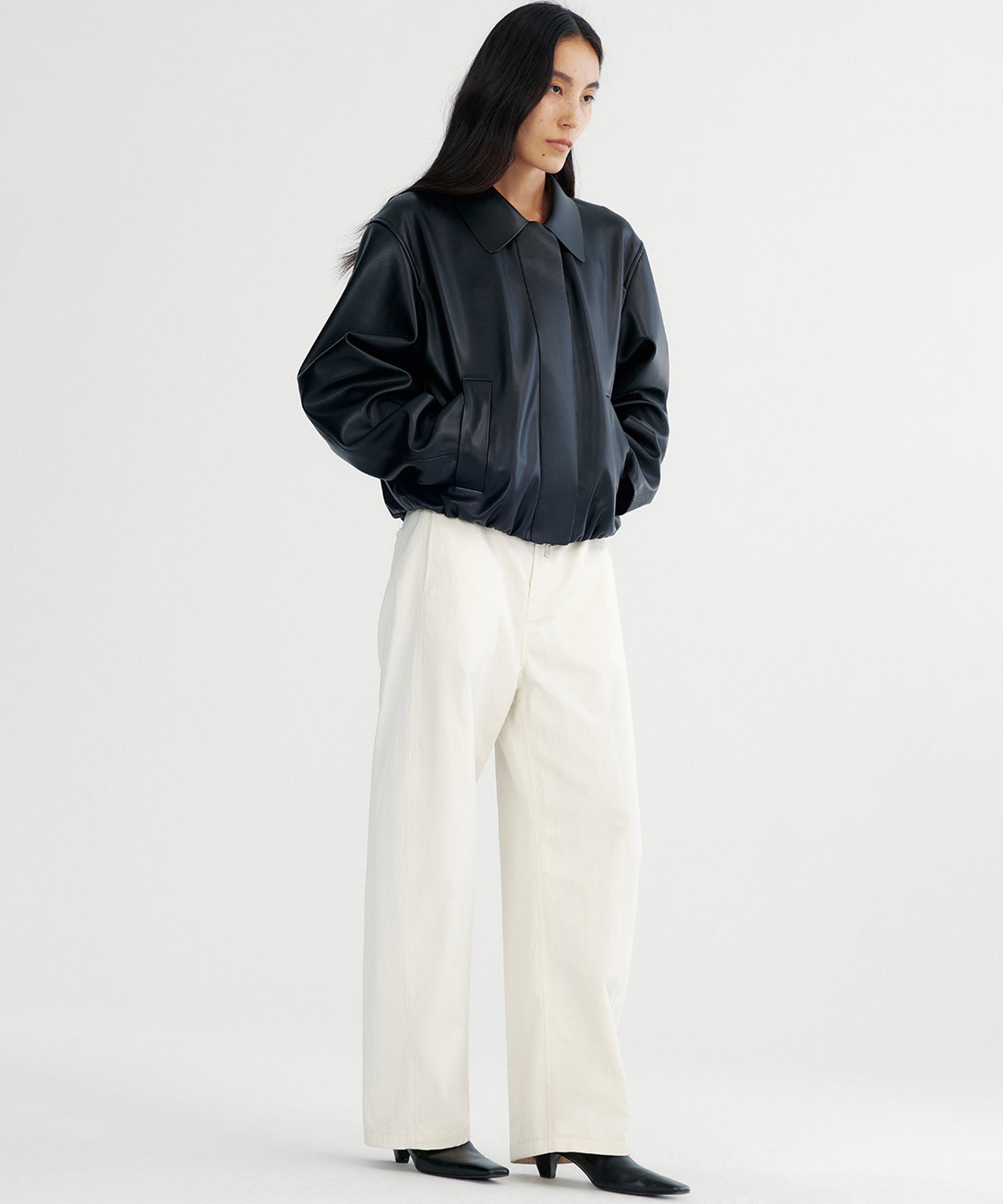 ハイウエストワイドパンツ