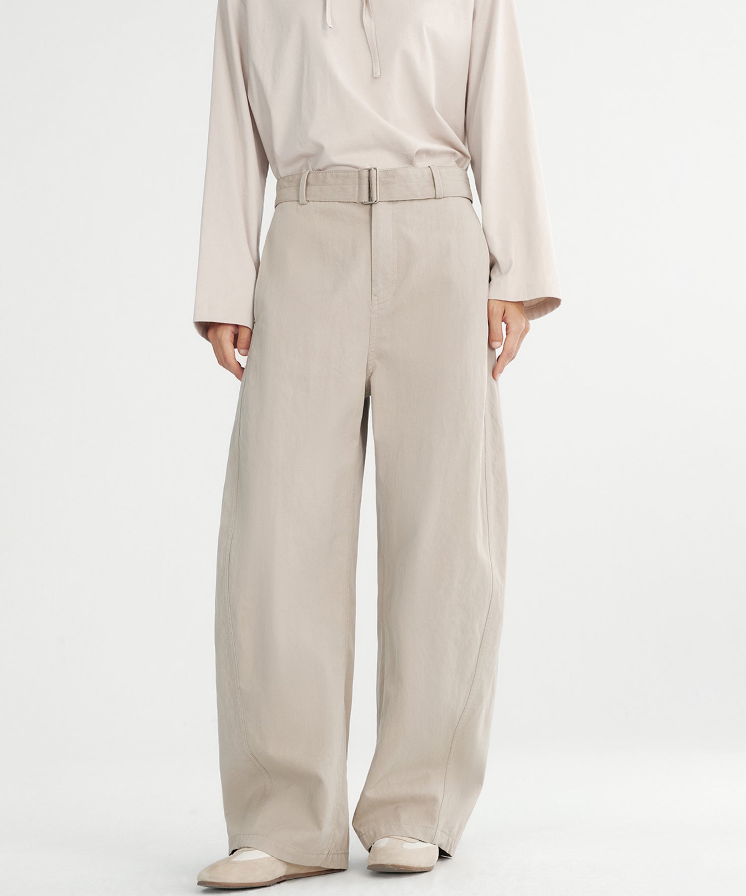 ハイウエストワイドパンツ