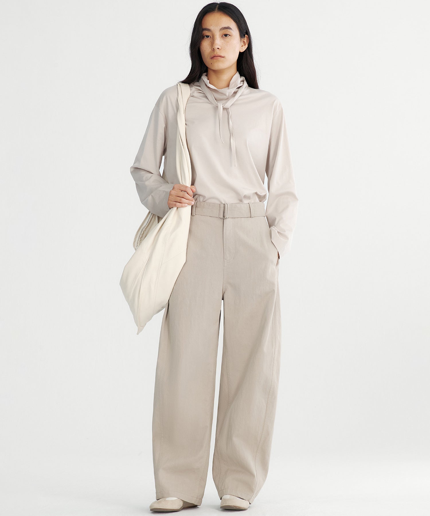 ハイウエストワイドパンツ