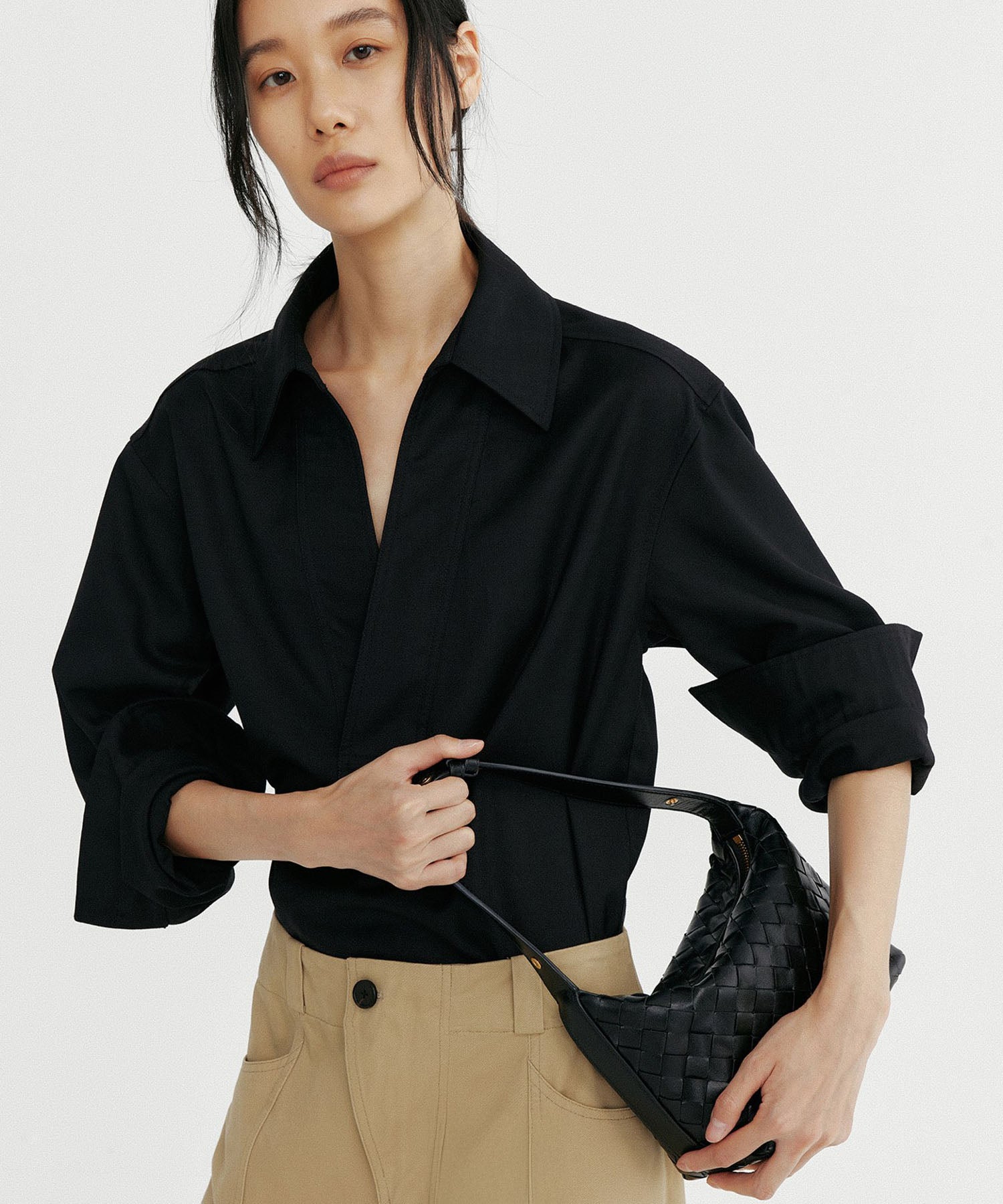 スキッパープルオーバーシャツ