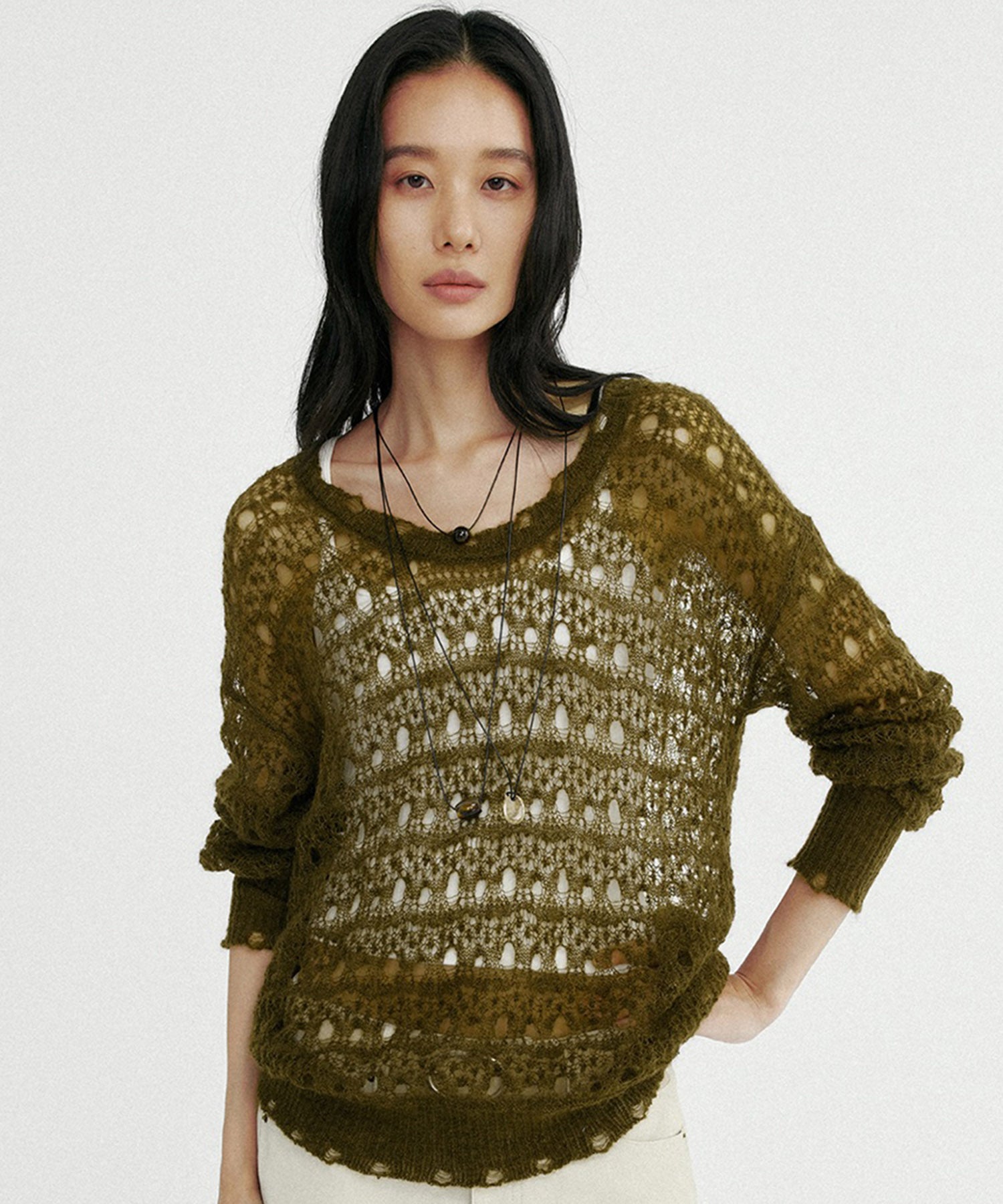 グランジニットトップス