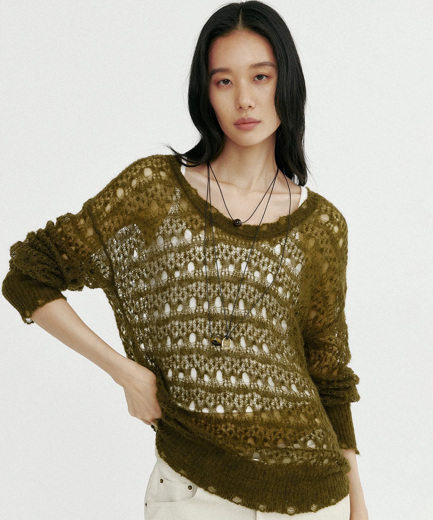 グランジニットトップス