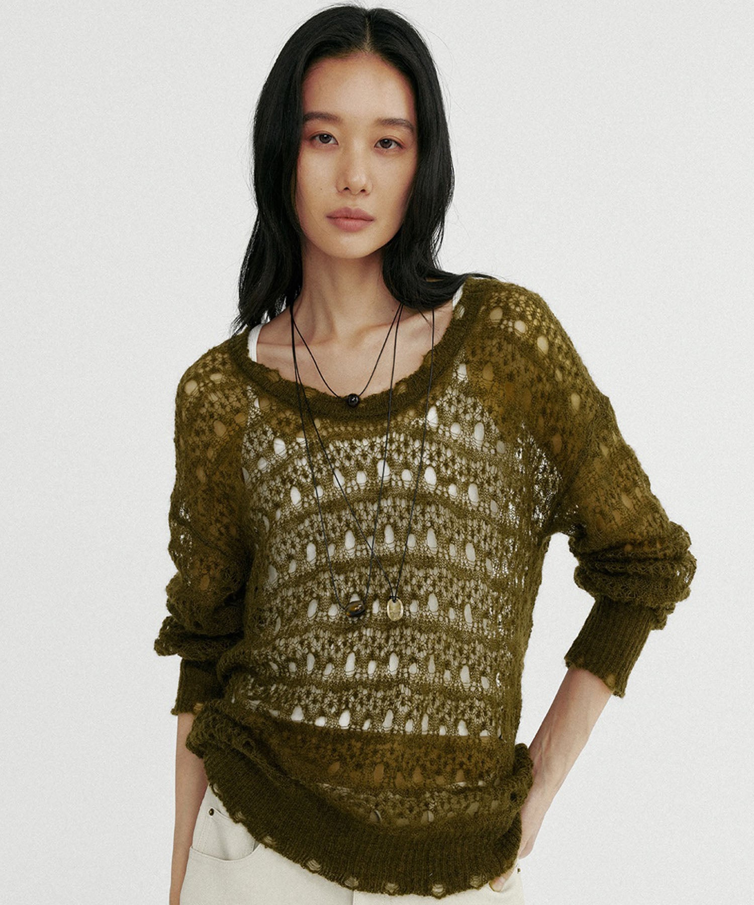 グランジニットトップス