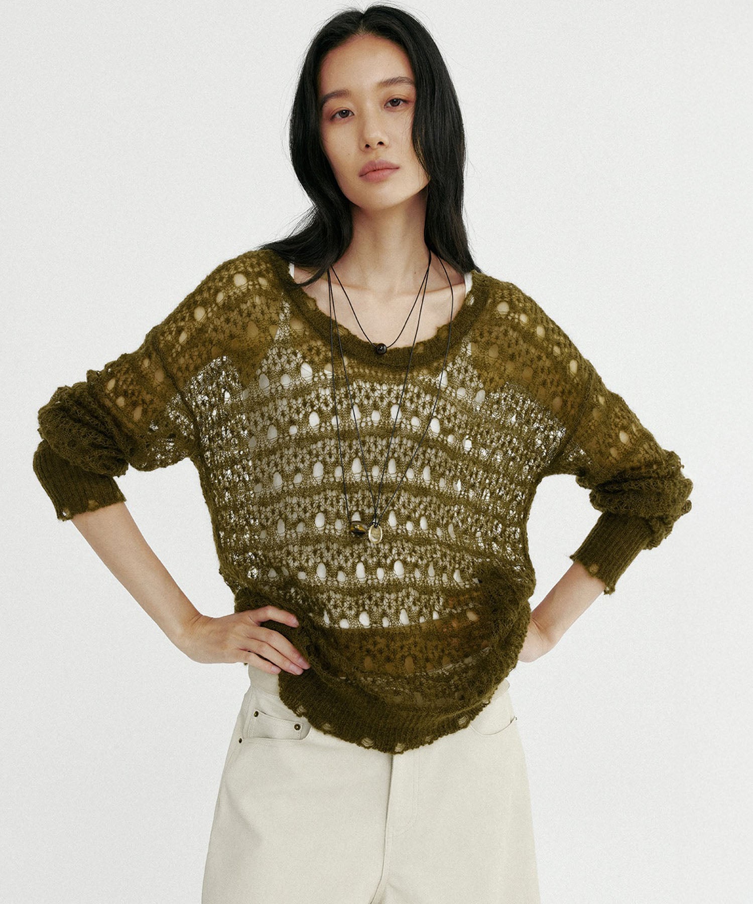 グランジニットトップス