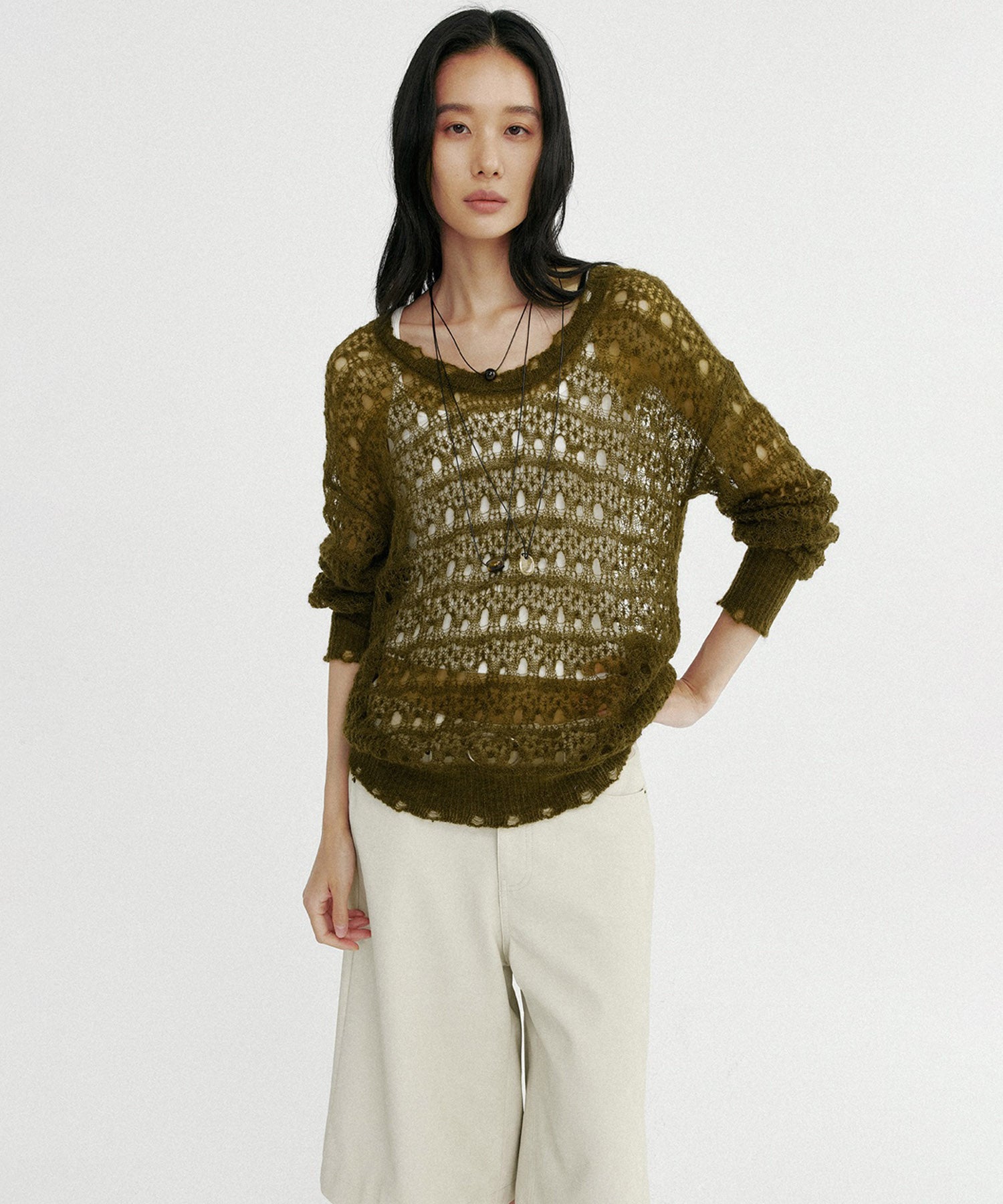 グランジニットトップス