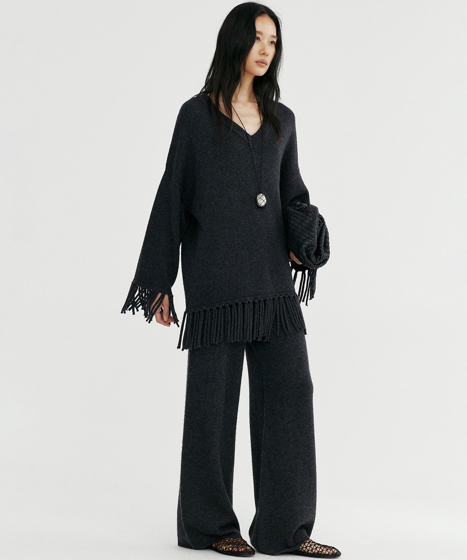 【12月上旬お届け予約商品】フリンジニットトップス