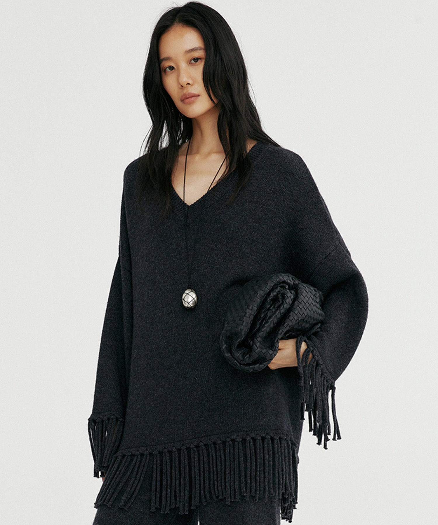 【12月上旬お届け予約商品】フリンジニットトップス