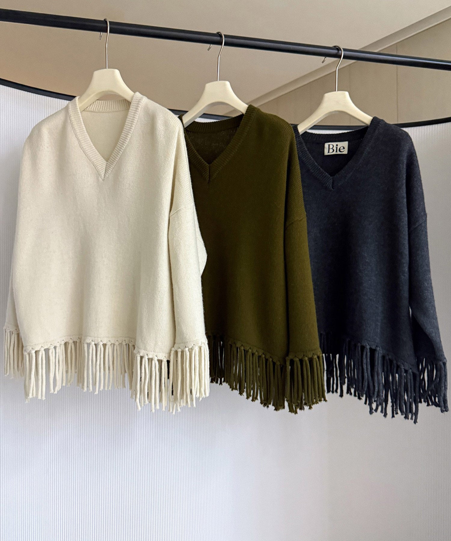 【12月上旬お届け予約商品】フリンジニットトップス