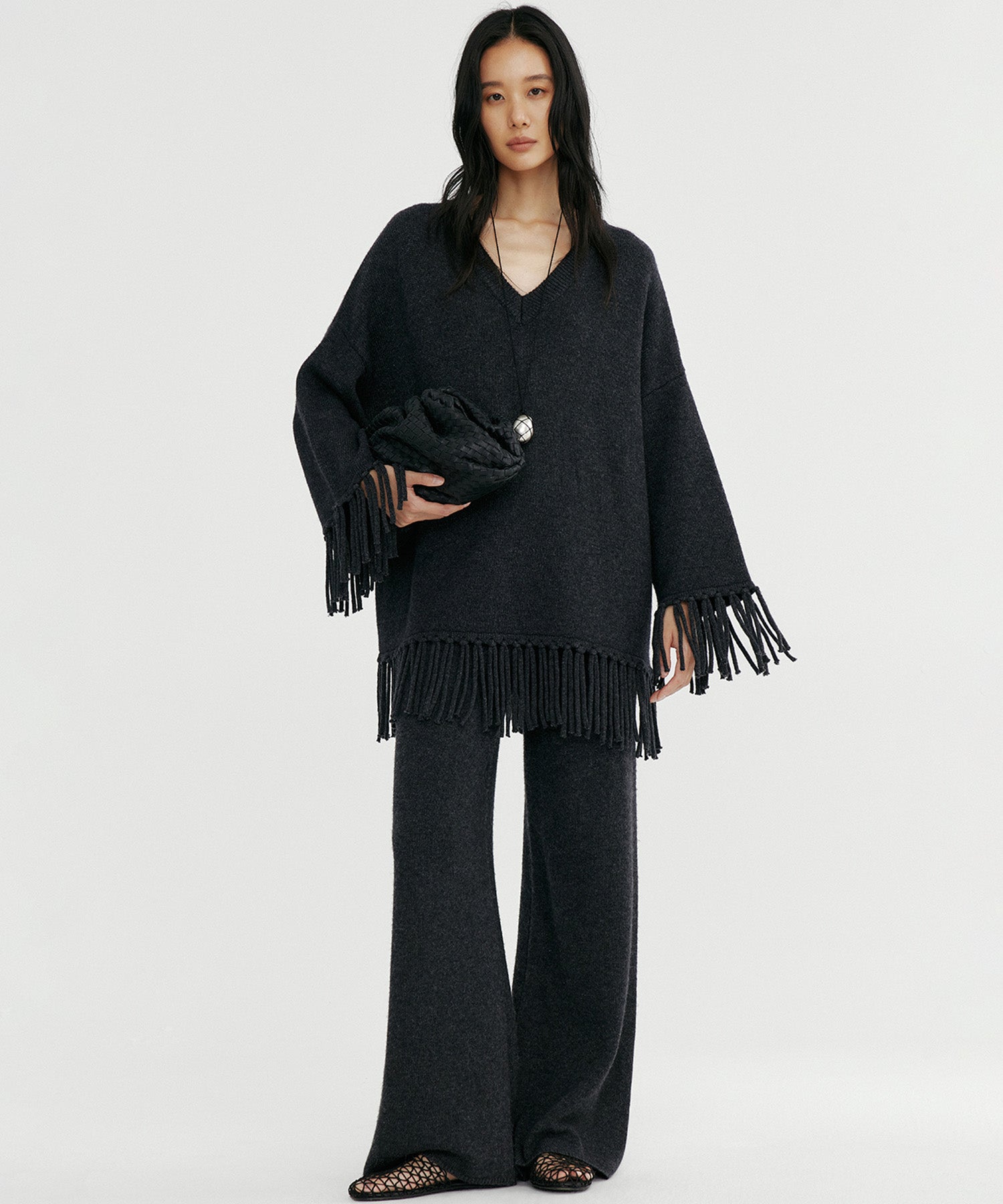 【12月上旬お届け予約商品】フリンジニットトップス