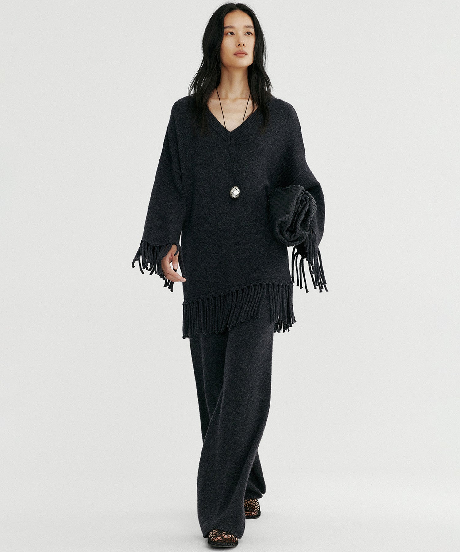 【12月上旬お届け予約商品】フリンジニットトップス