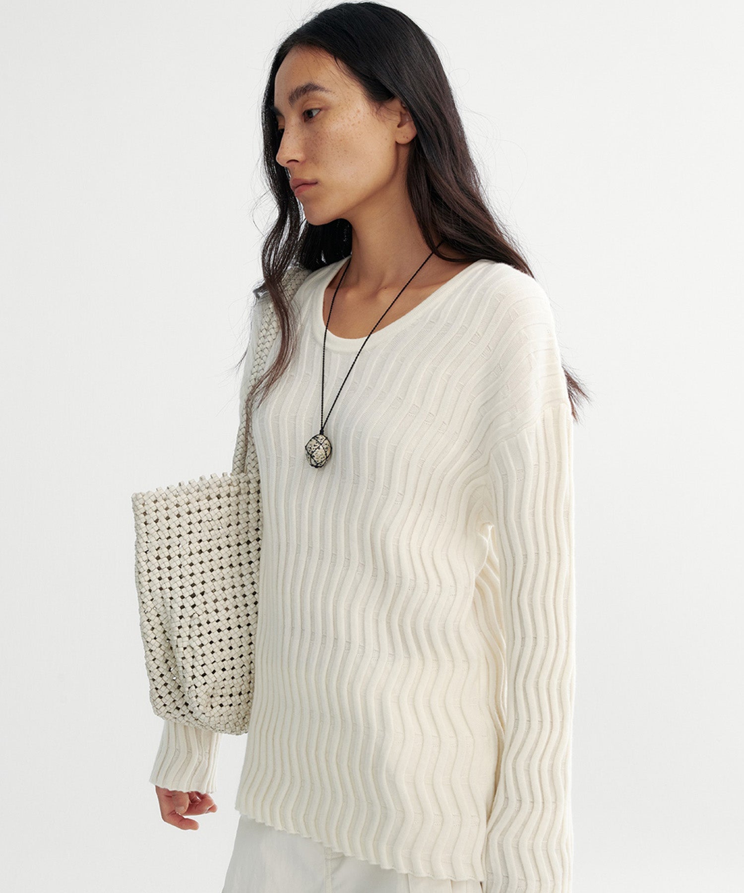 【12月上旬お届け予約商品】ウェービーニットトップス