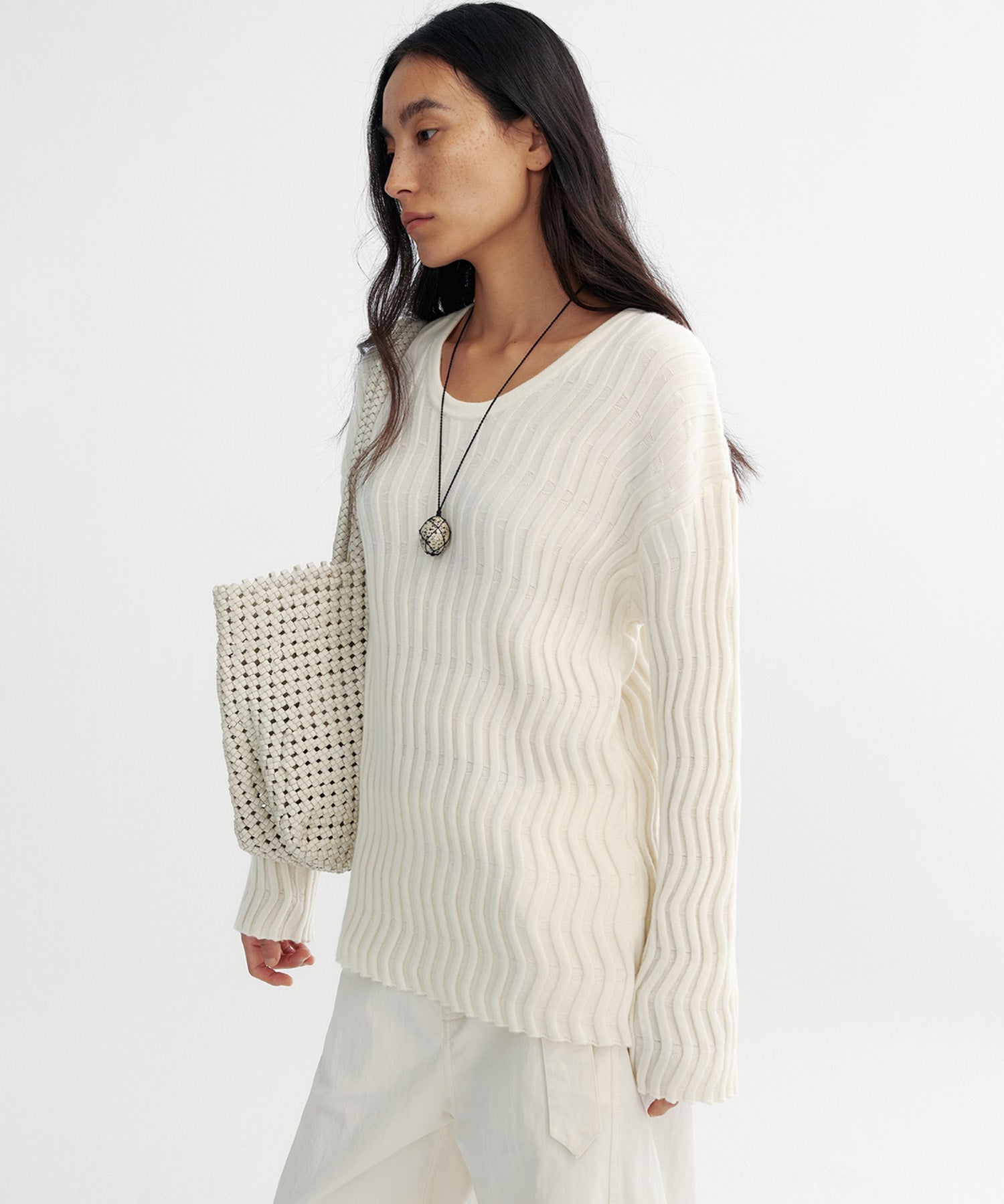 【12月上旬お届け予約商品】ウェービーニットトップス