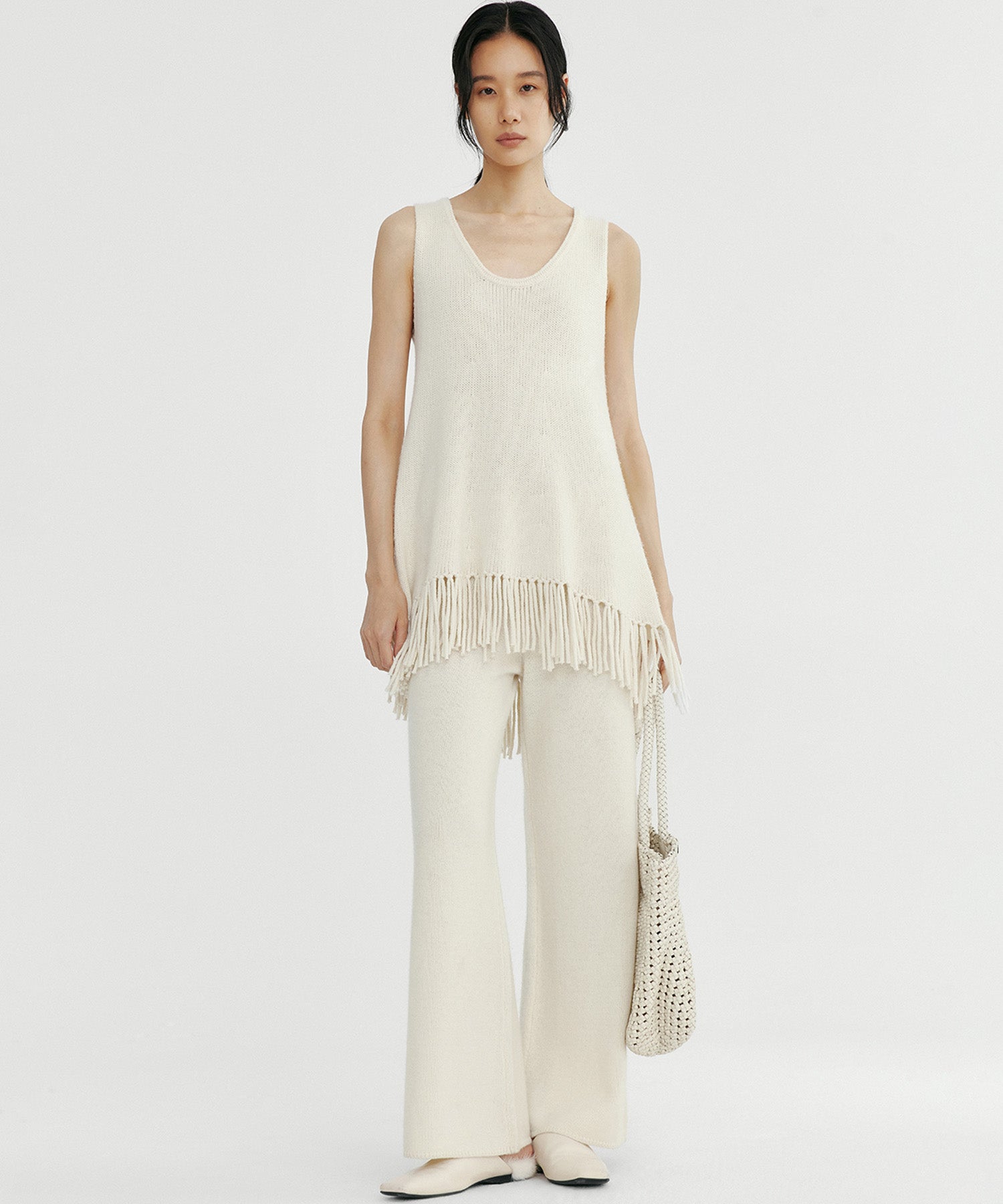 フリンジニットチュニック