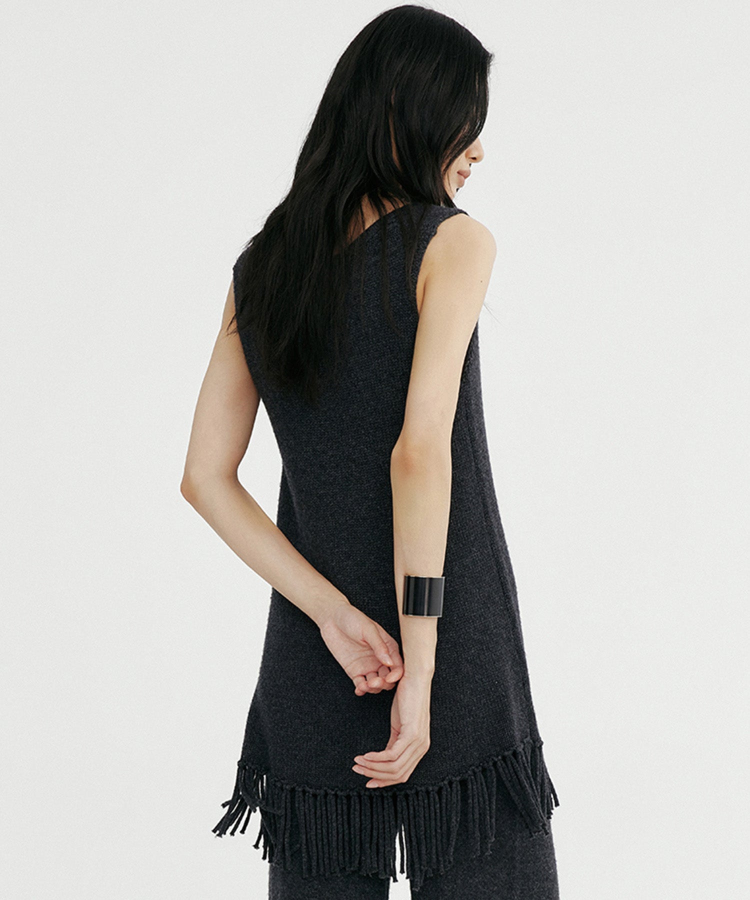 フリンジニットチュニック