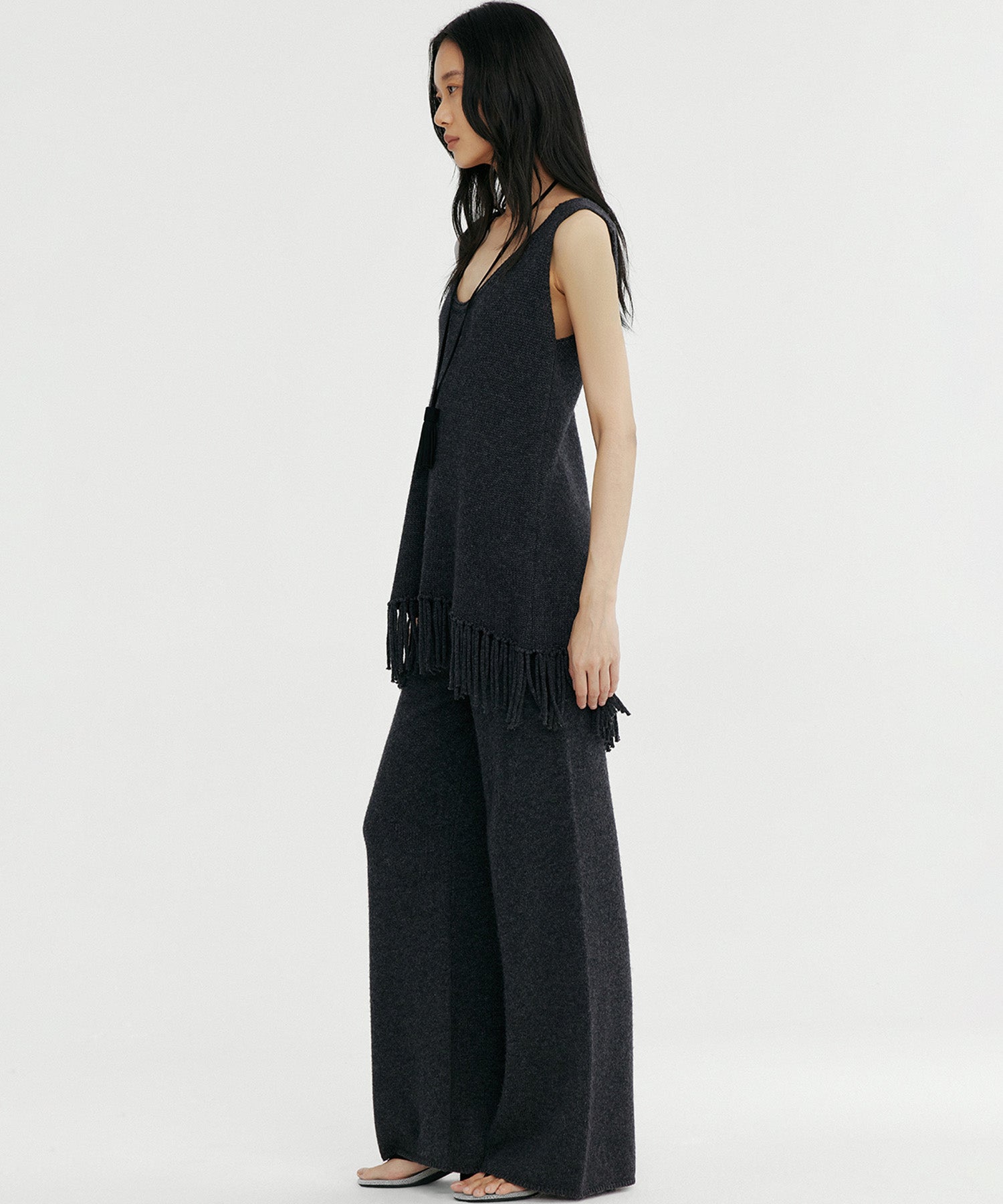 フリンジニットチュニック