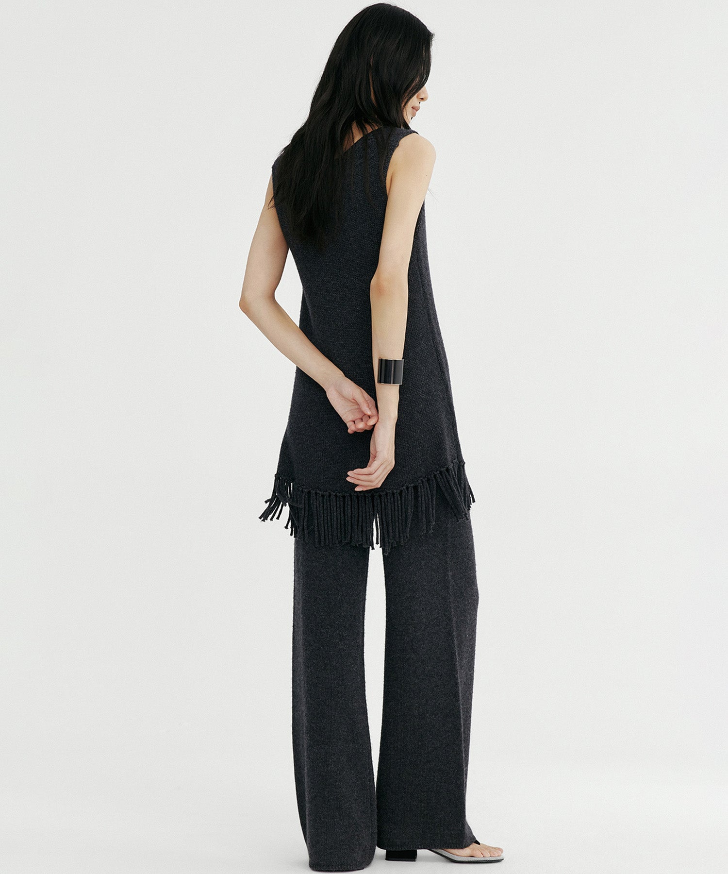 フリンジニットチュニック