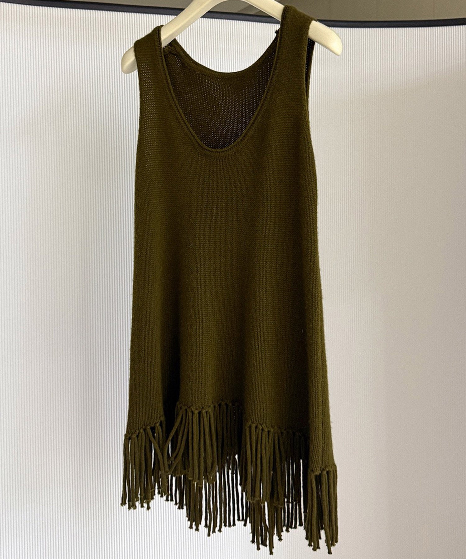 フリンジニットチュニック