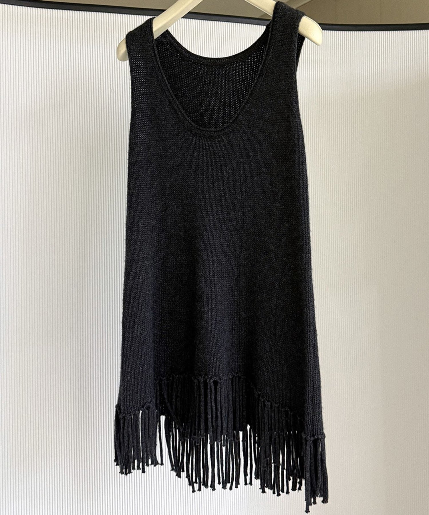 フリンジニットチュニック