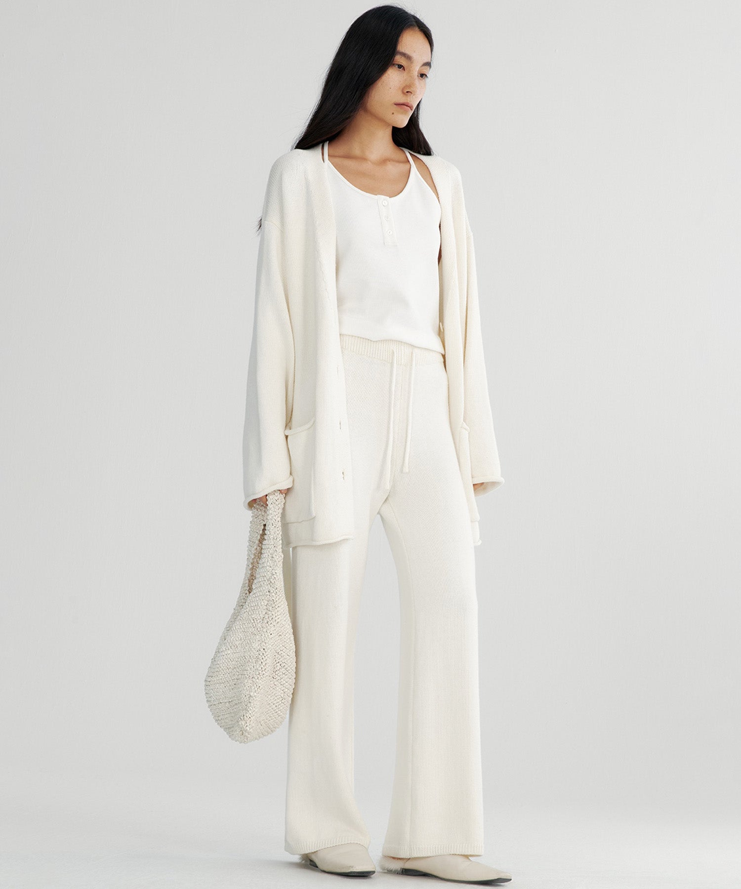 【12月上旬お届け予約商品】カシミヤブレンド ロングカーディガン