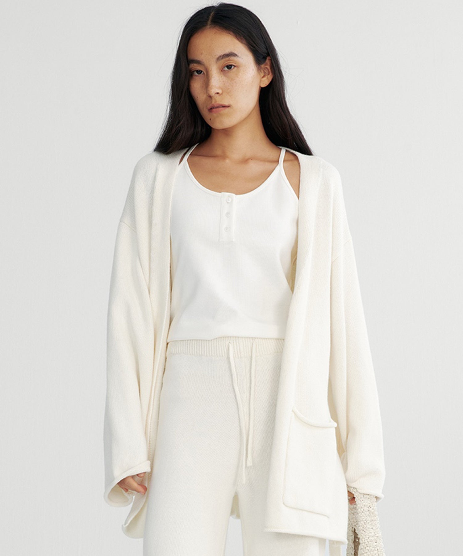 【12月上旬お届け予約商品】カシミヤブレンド ロングカーディガン