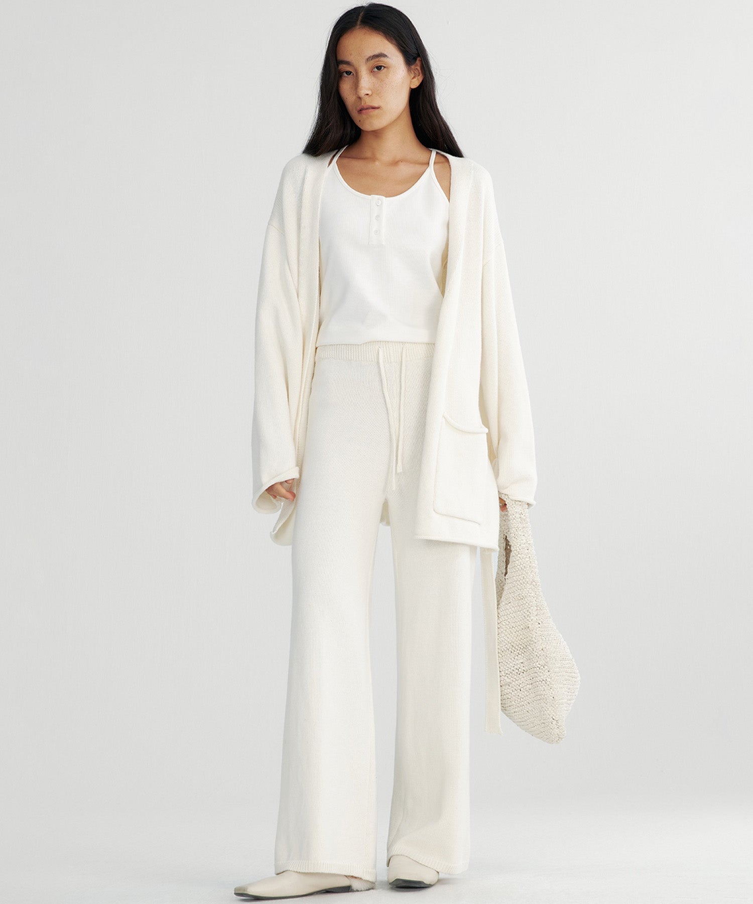 【12月上旬お届け予約商品】カシミヤブレンド ロングカーディガン