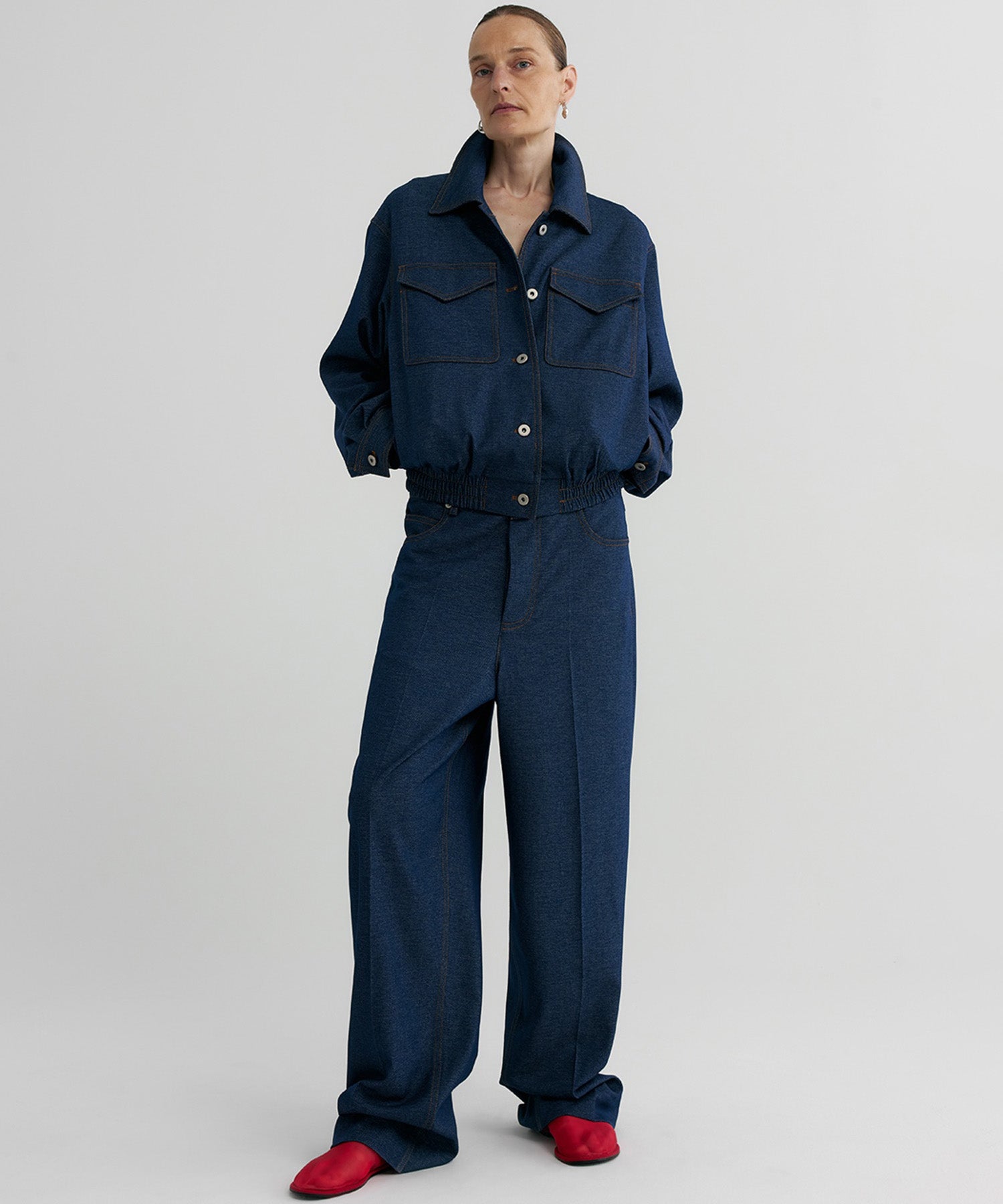 【12月上旬お届け予約商品】デニムライク ショートジャケット