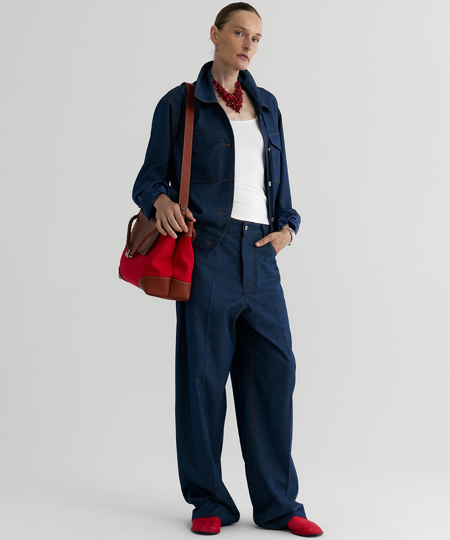 【12月上旬お届け予約商品】デニムライク ショートジャケット