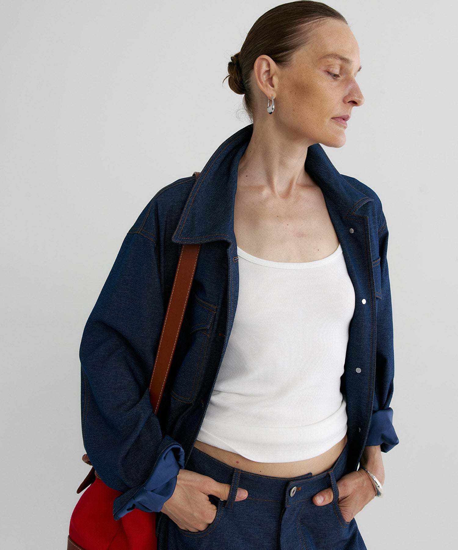 【12月上旬お届け予約商品】デニムライク ショートジャケット