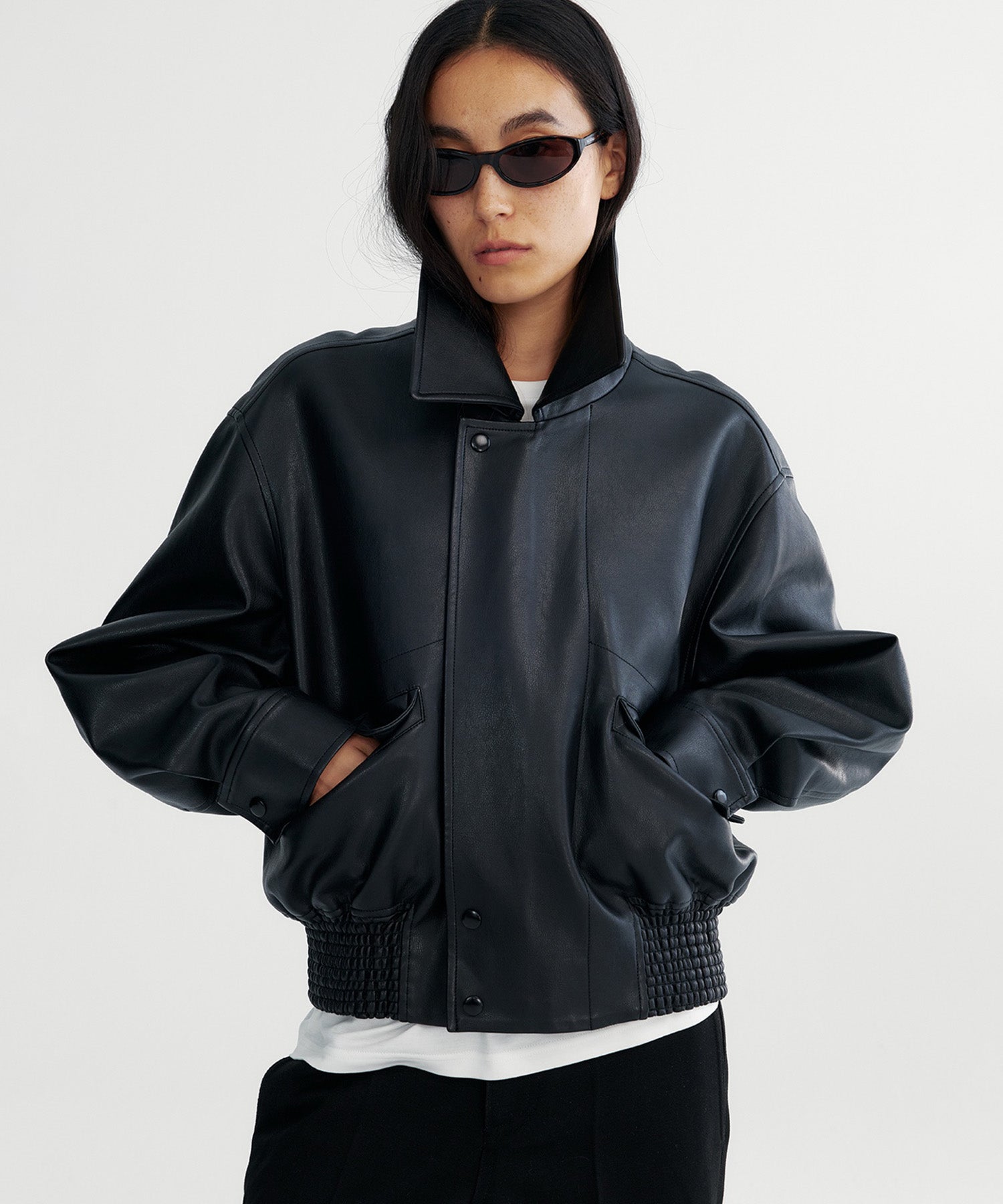 シャーリングショートジャケット